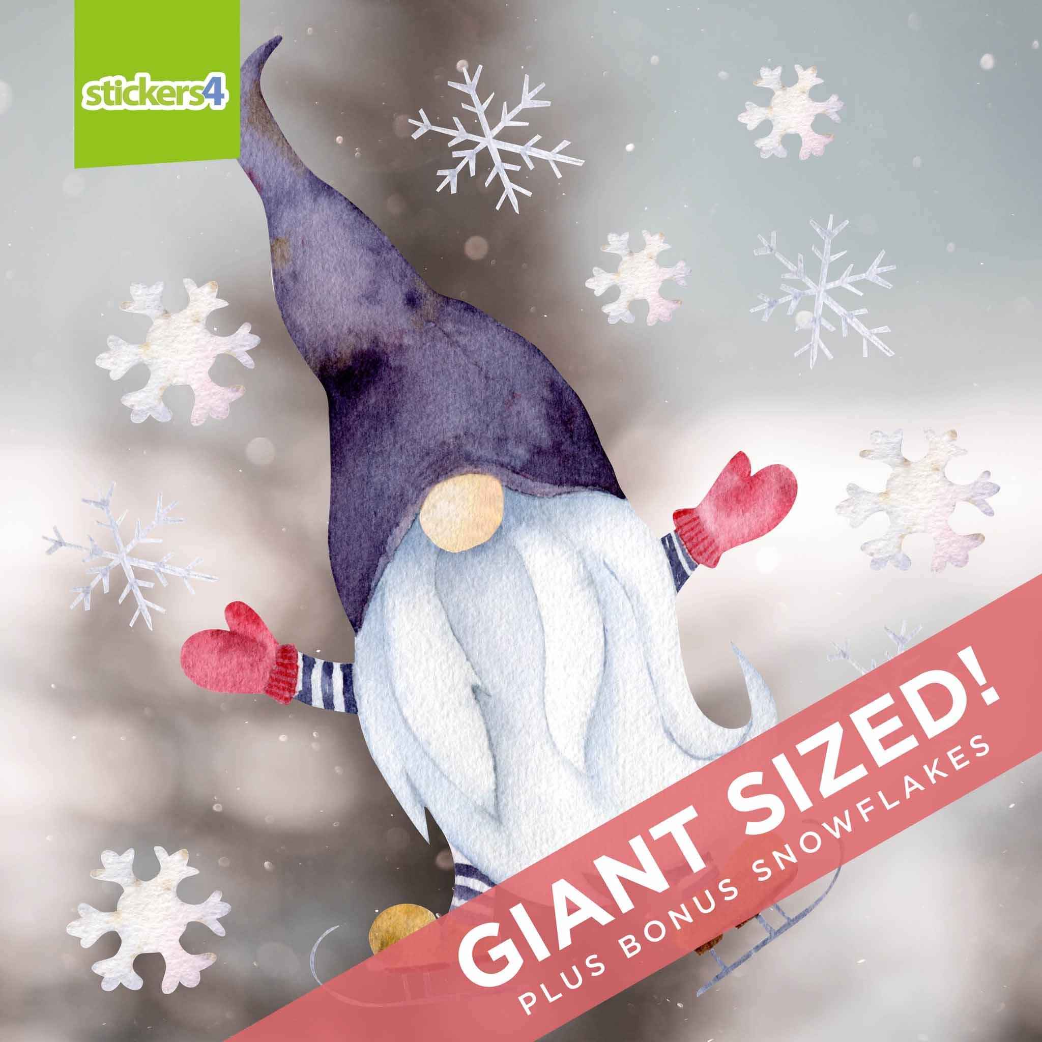 GIANT Size Christmas Gonk Window Stickers