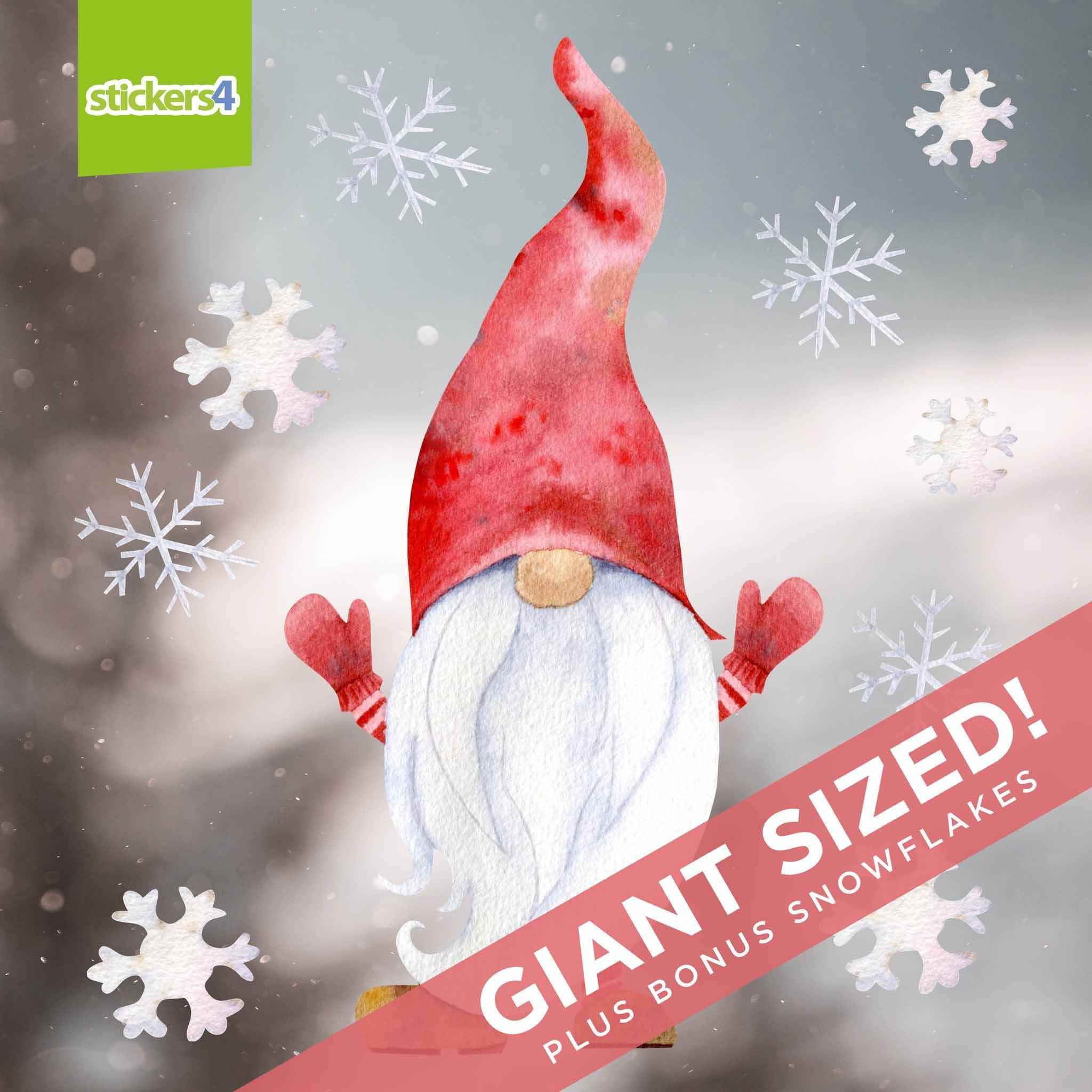 GIANT Size Christmas Gonk Window Stickers
