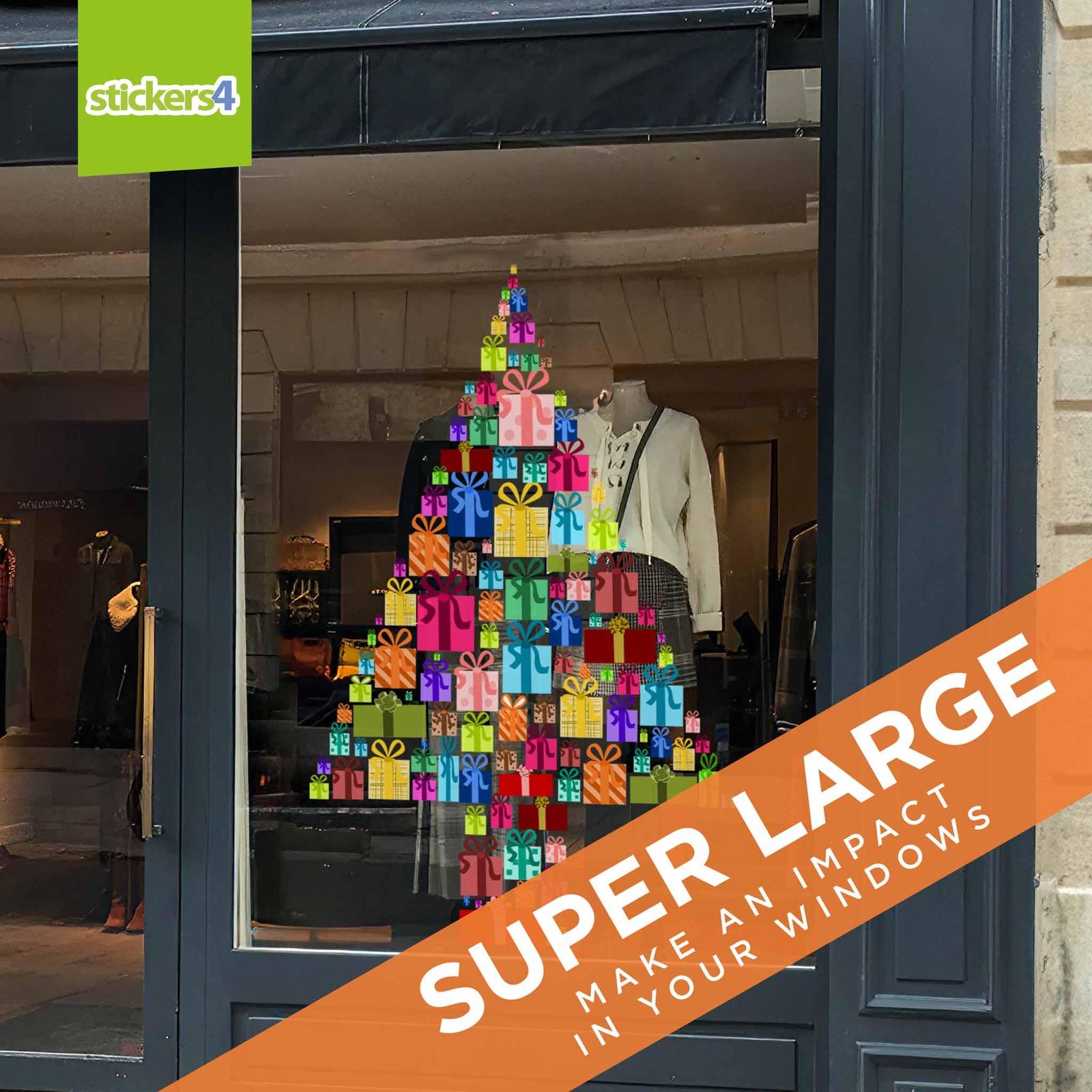 Christmas Present Tree Christmas Window Display