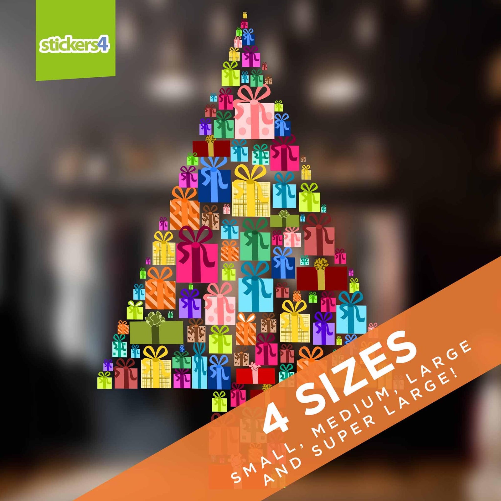 Christmas Present Tree Christmas Window Display