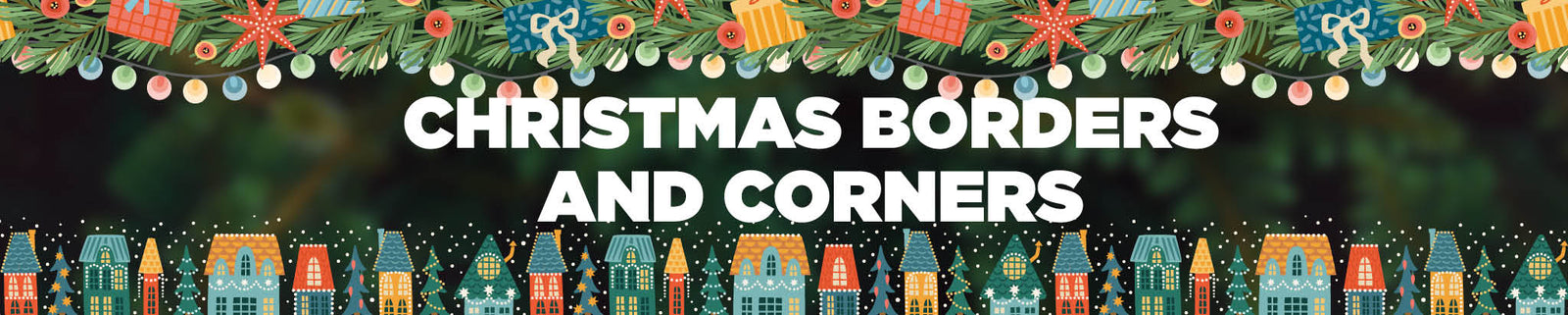 Christmas Border and Corner Window Stickers