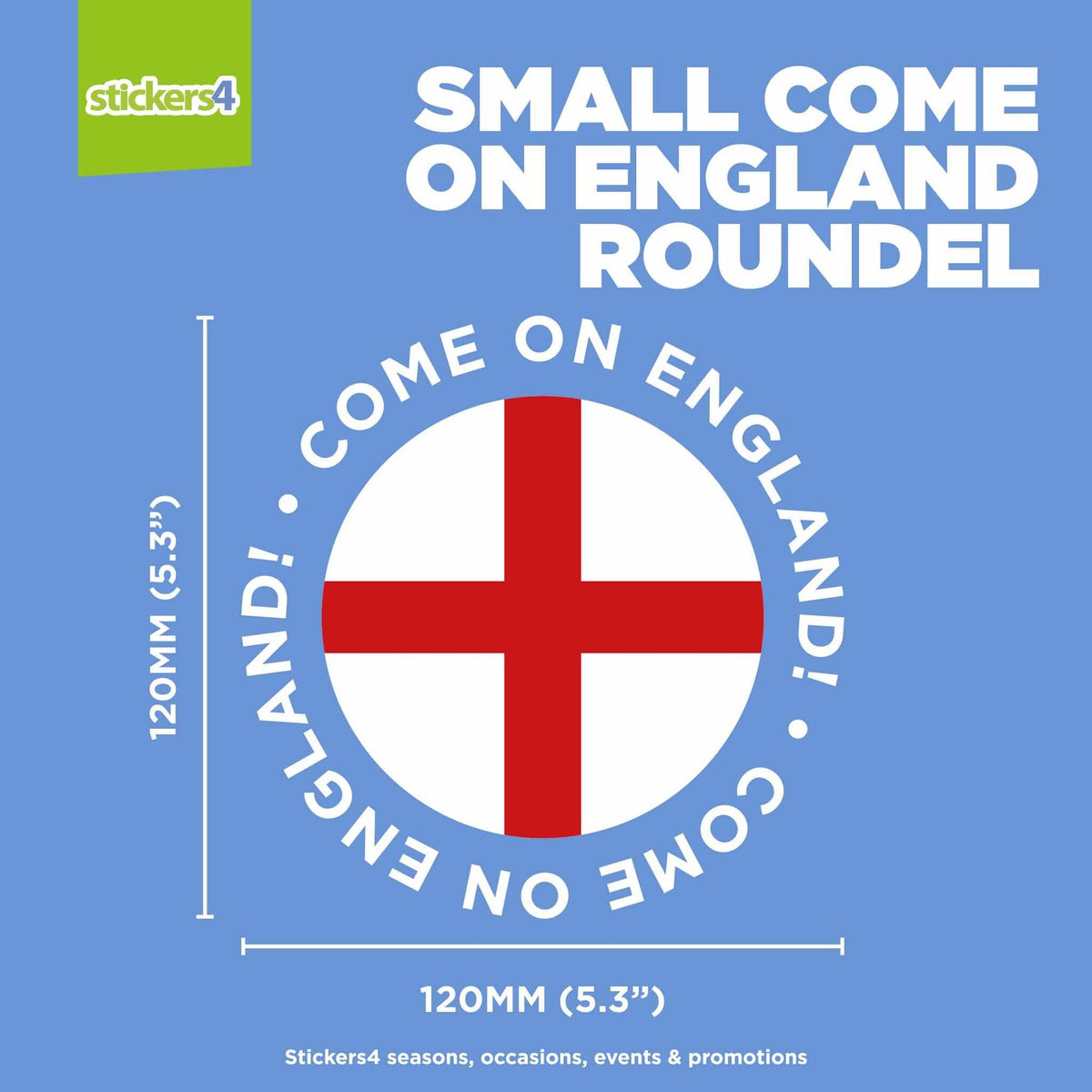 Come on England Roundel Window Sticker Events