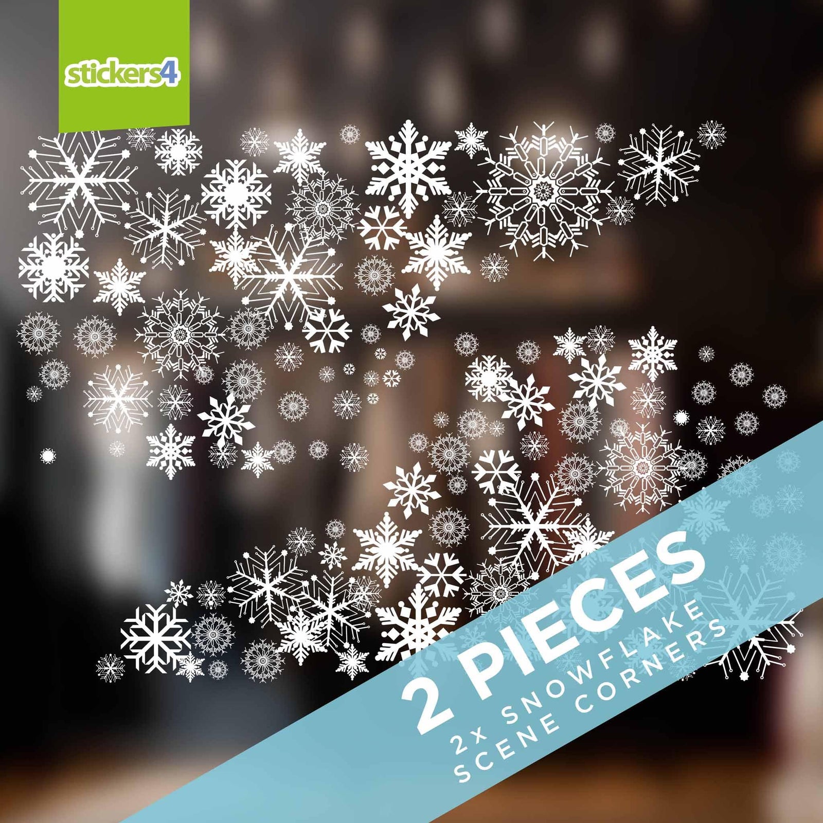 Corner Set for Snowflake Scene Border Christmas Window Display