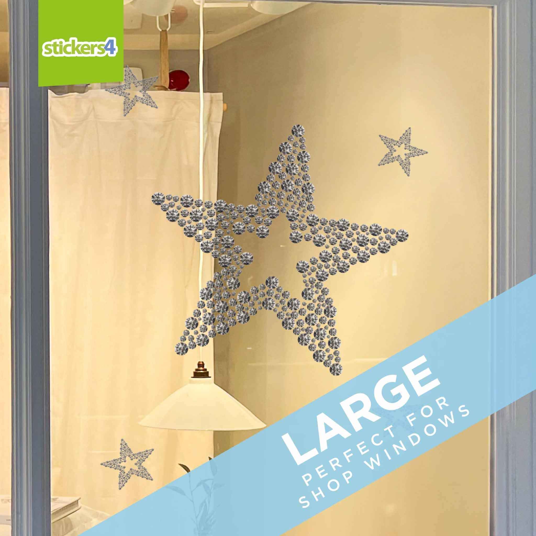 Crystal Syickers Crystal Stars decorative window stickers | Self cling | Stickers4