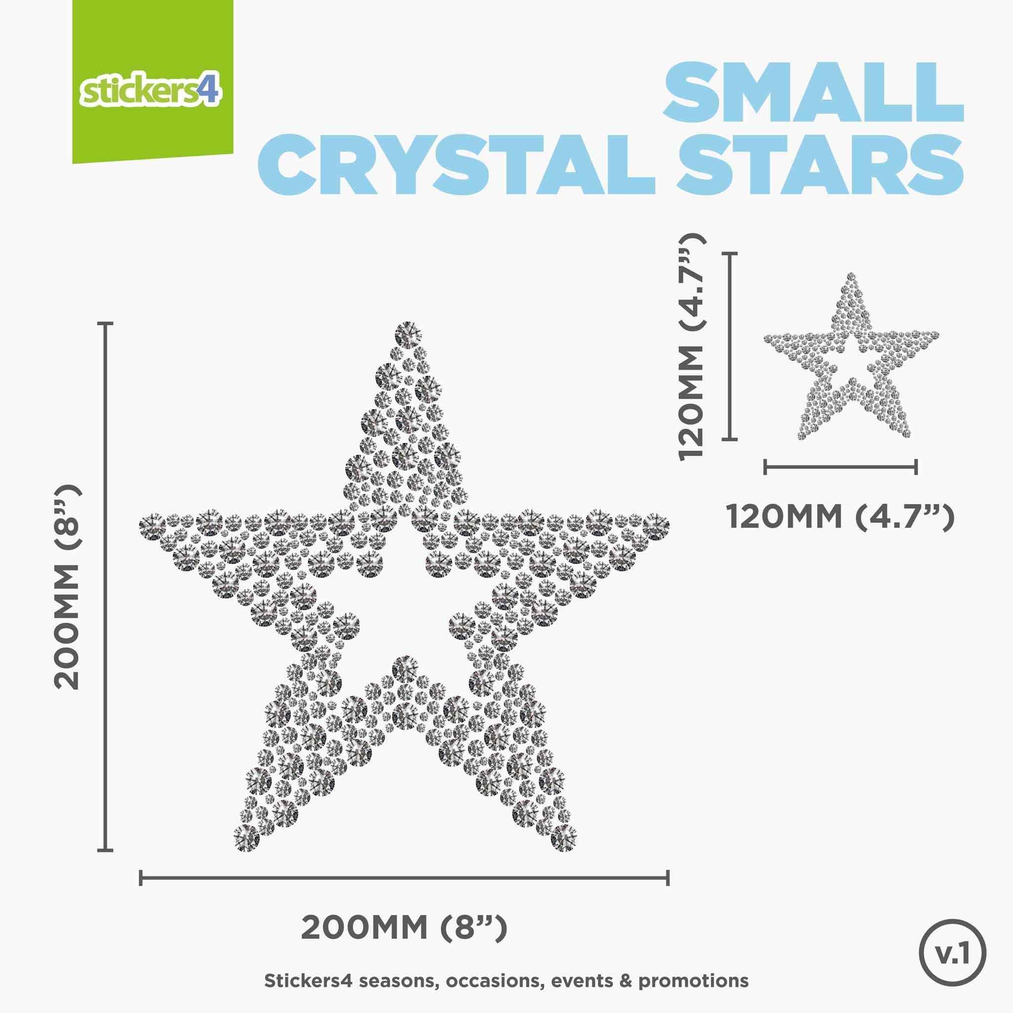 Crystal Syickers Crystal Stars decorative window stickers | Self cling | Stickers4