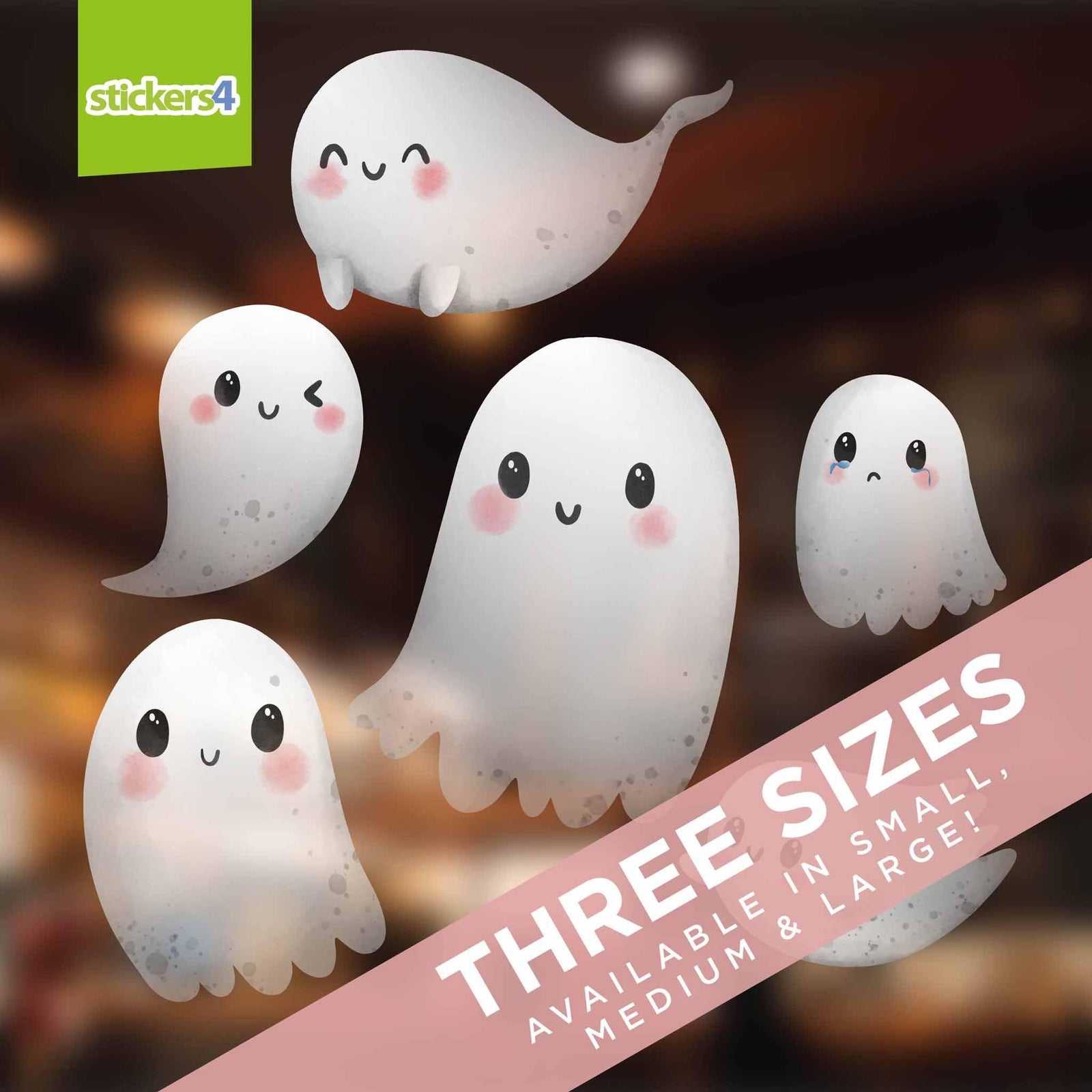 Cute Halloween Ghosts Window Stickers Halloween Display