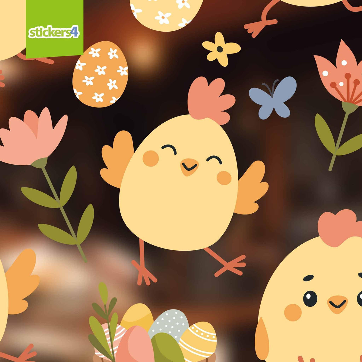 Cute Easter Chicks Window Stickers Easter Window Display