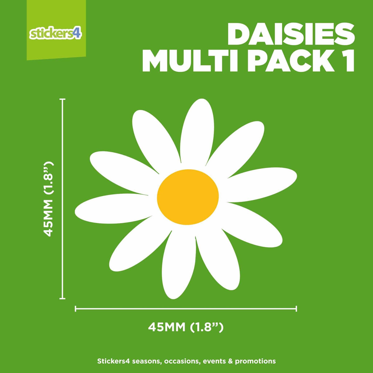 Daisy Window Stickers Multi Pack 1 Seasonal Window Display