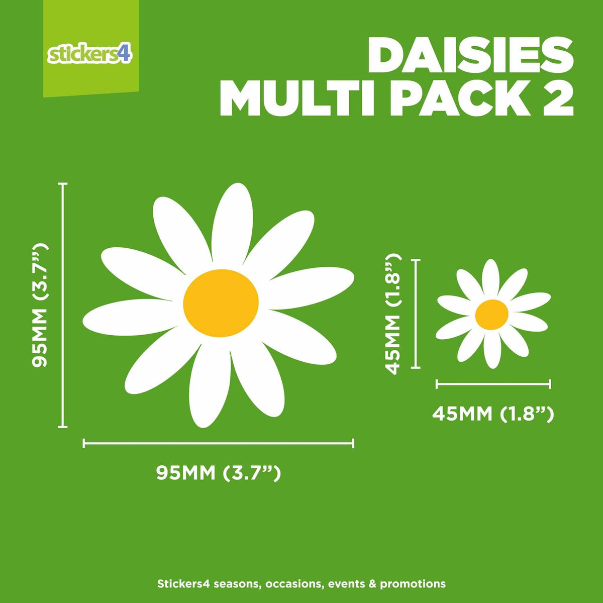 Daisy Window Stickers Multi Pack 2 Seasonal Window Display