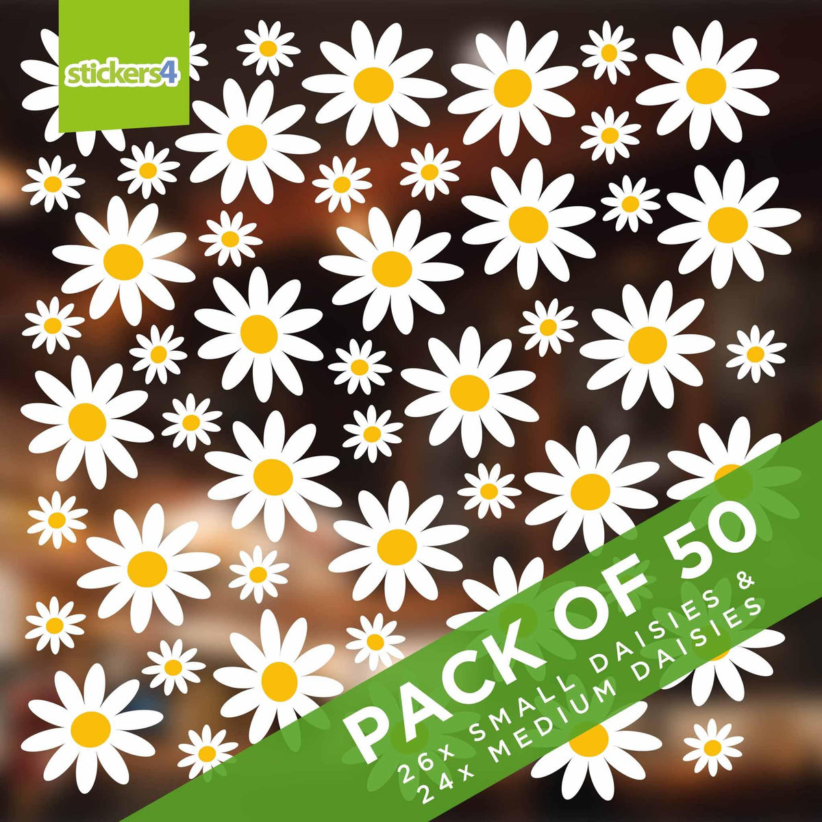 Daisy Window Stickers Multi Pack 2 Seasonal Window Display