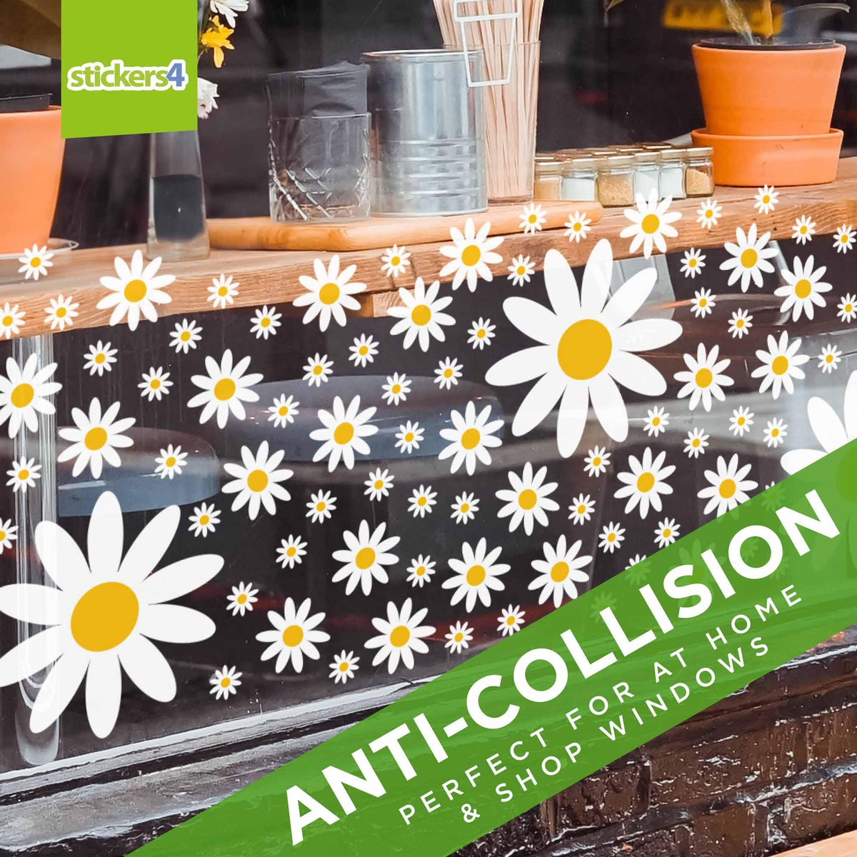 Daisy Window Stickers Multi Pack 3 Seasonal Window Display