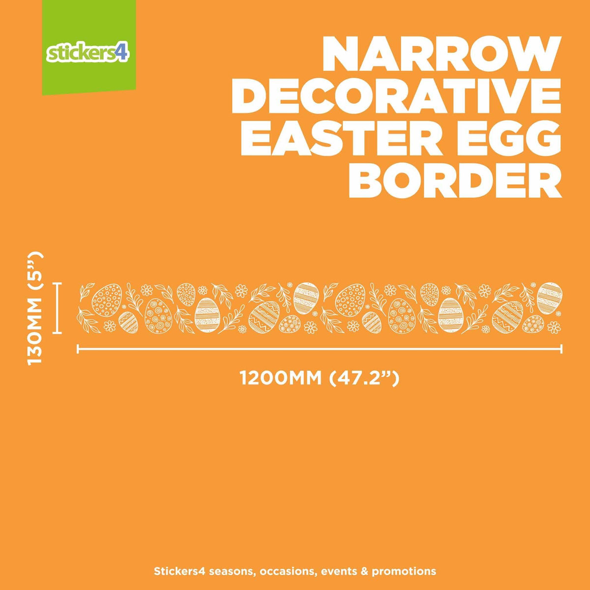Decorative Easter Egg Border Window Sticker Easter Window Display