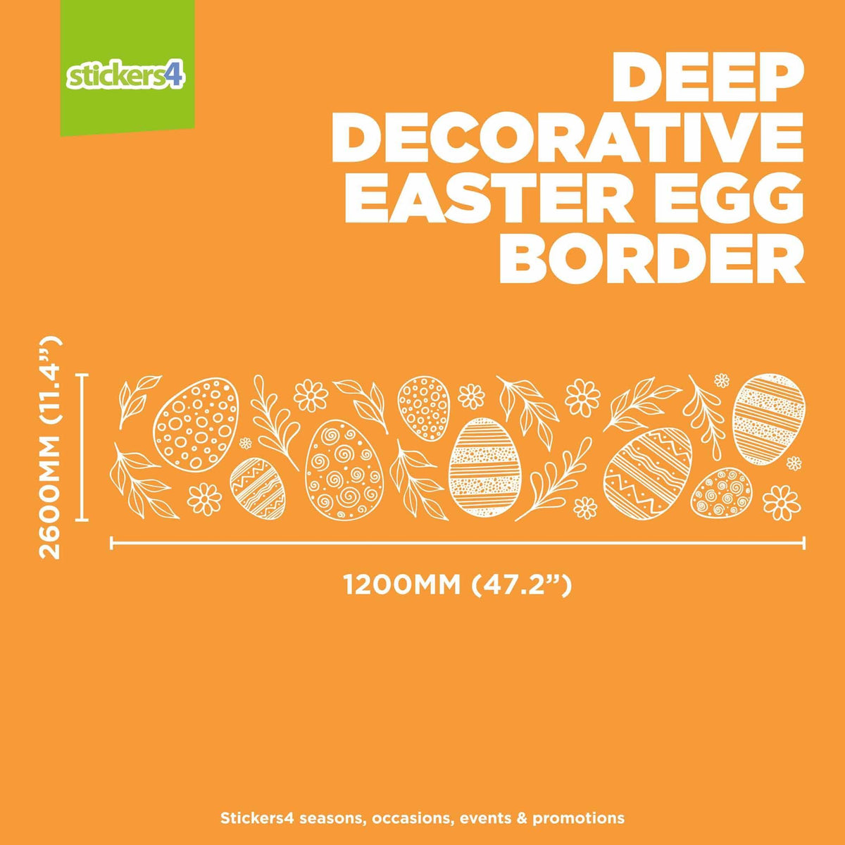 Decorative Easter Egg Border Window Sticker Easter Window Display