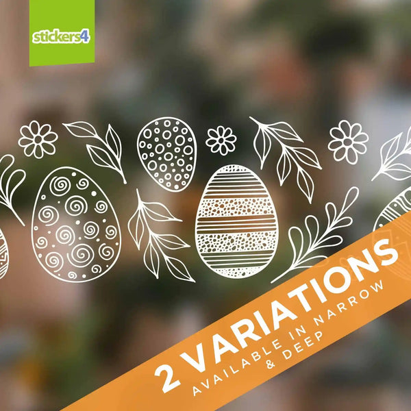 Decorative Easter Egg Border Window Sticker Easter Window Display