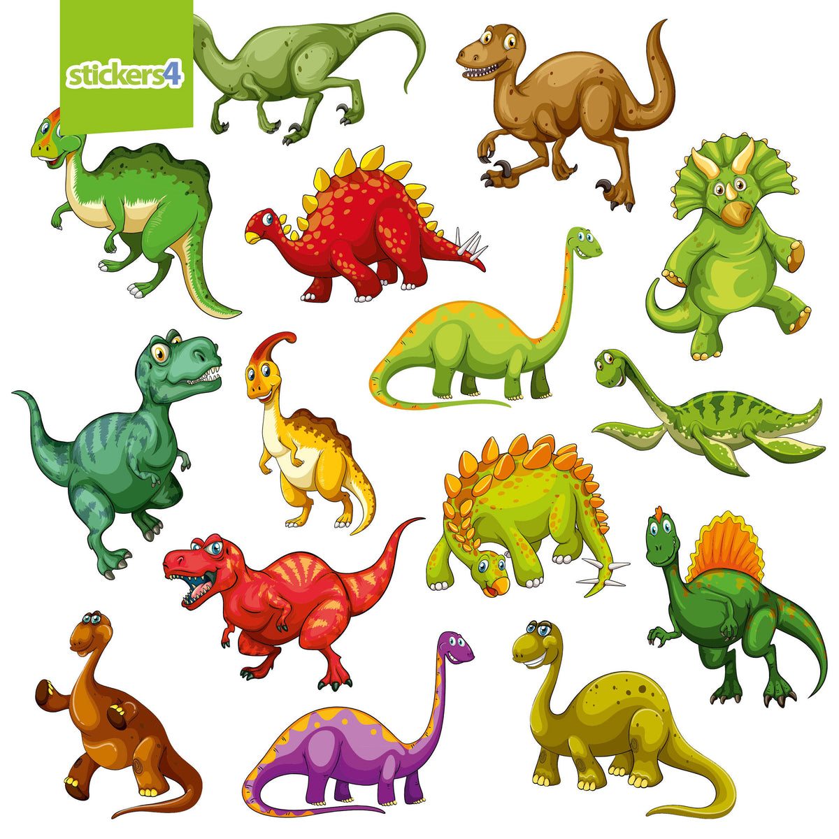 Dinosaur Set - Double-Sided Children&#39;s Window Cling Stickers