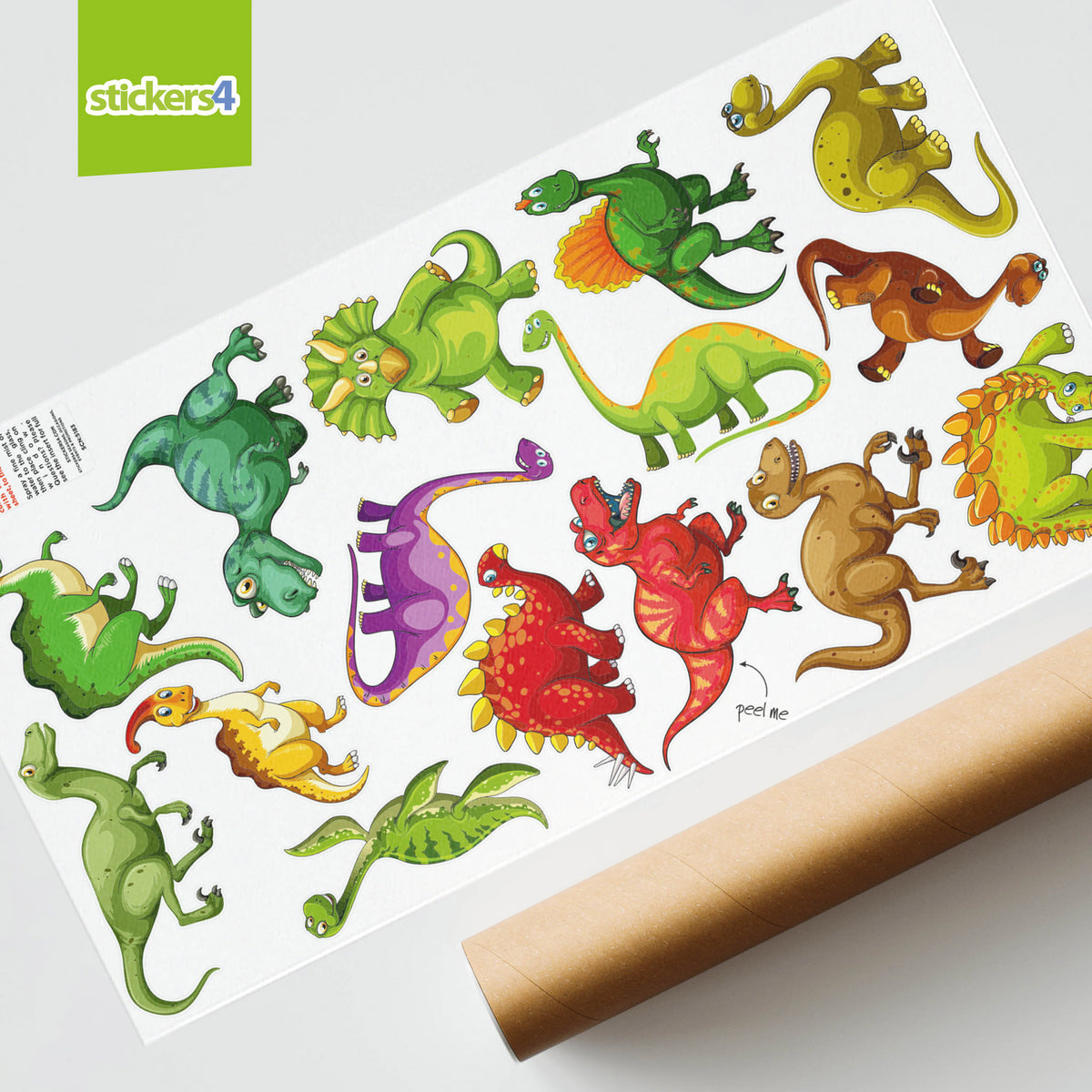 Dinosaur Set - Double-Sided Children&#39;s Window Cling Stickers