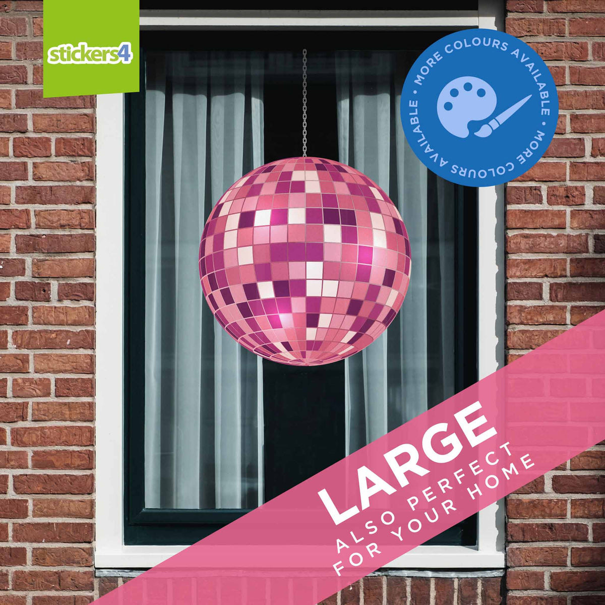 Individual Disco Ball Window Stickers (Large &amp; XL)