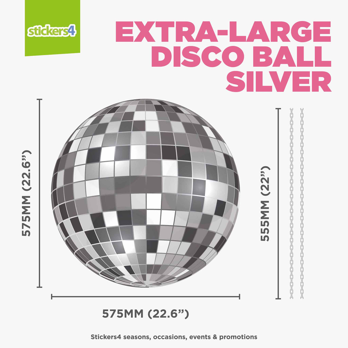 Individual Disco Ball Window Stickers (Large &amp; XL)