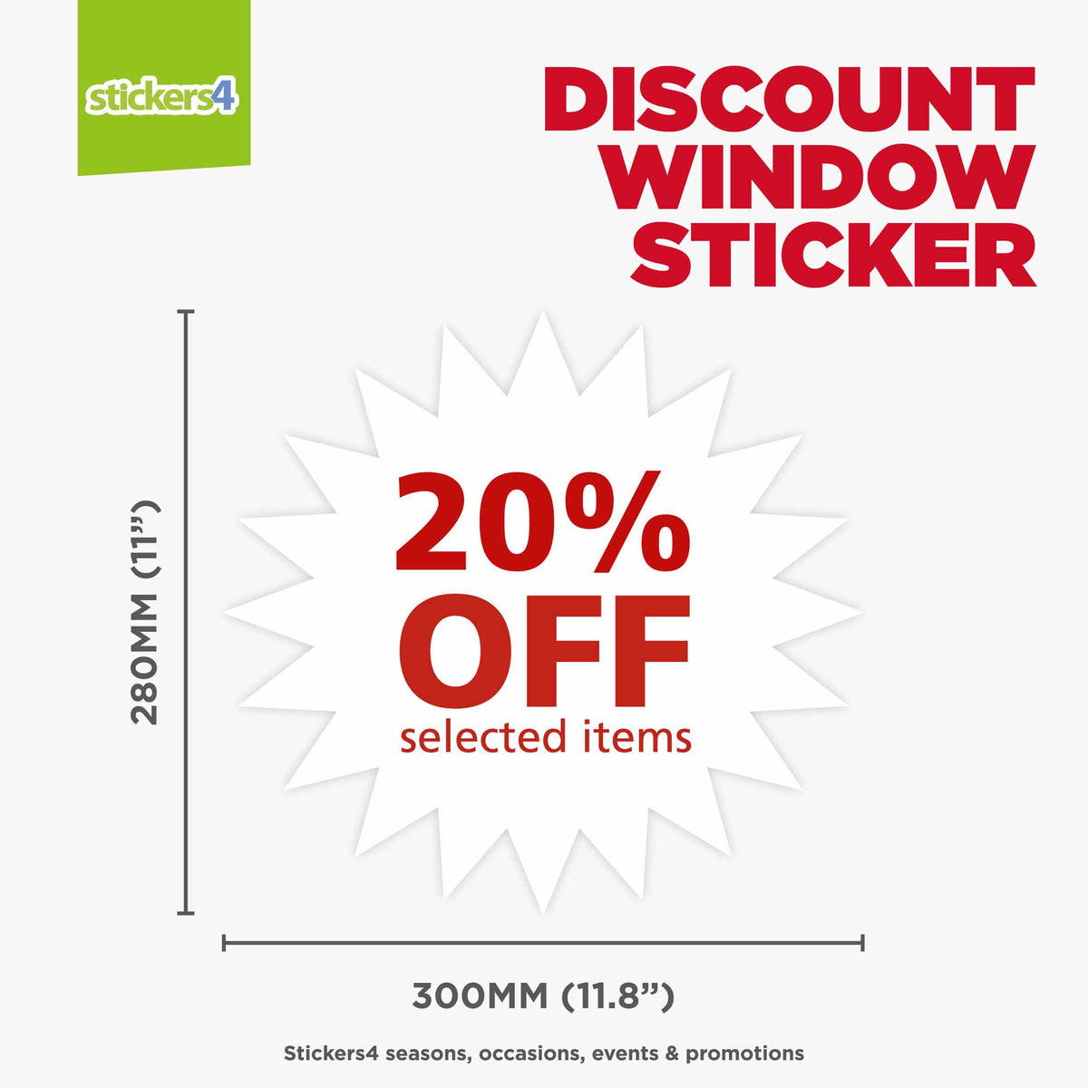 Discount Window Sticker