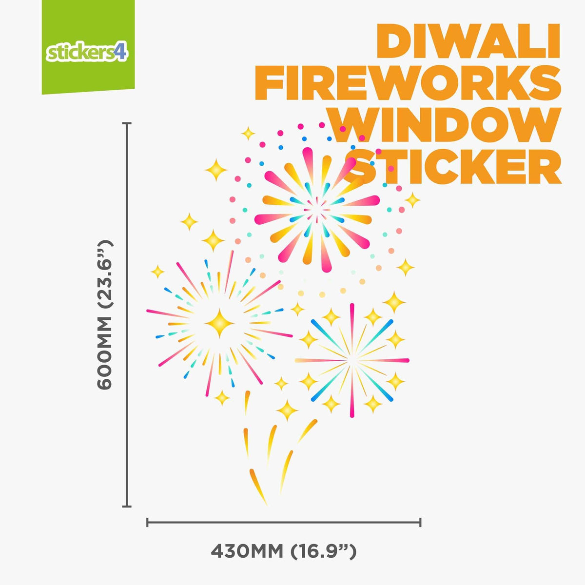 Diwali Fireworks Window Sticker Diwali Window Displays
