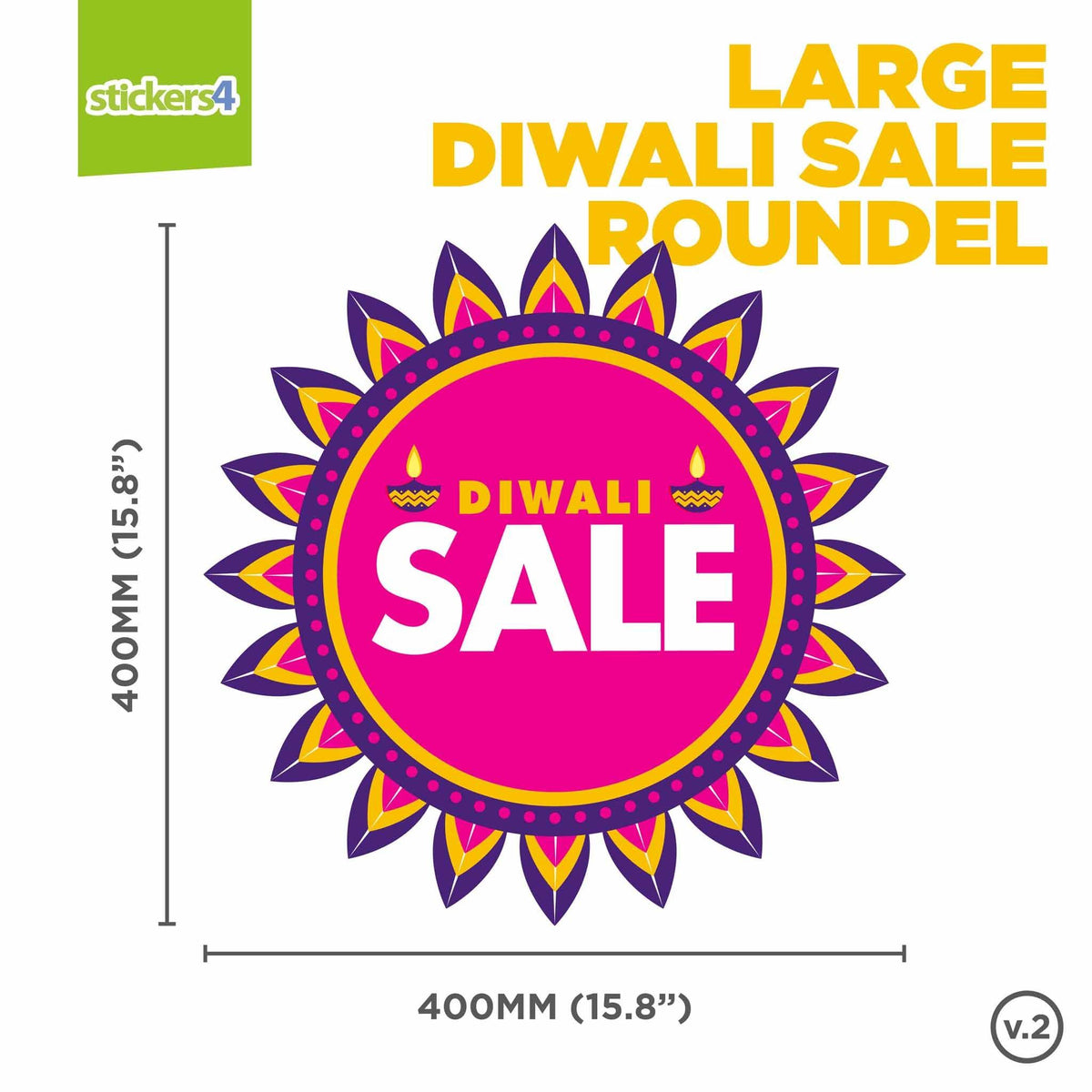 Diwali Sale Roundel Window Sticker Diwali Window Displays