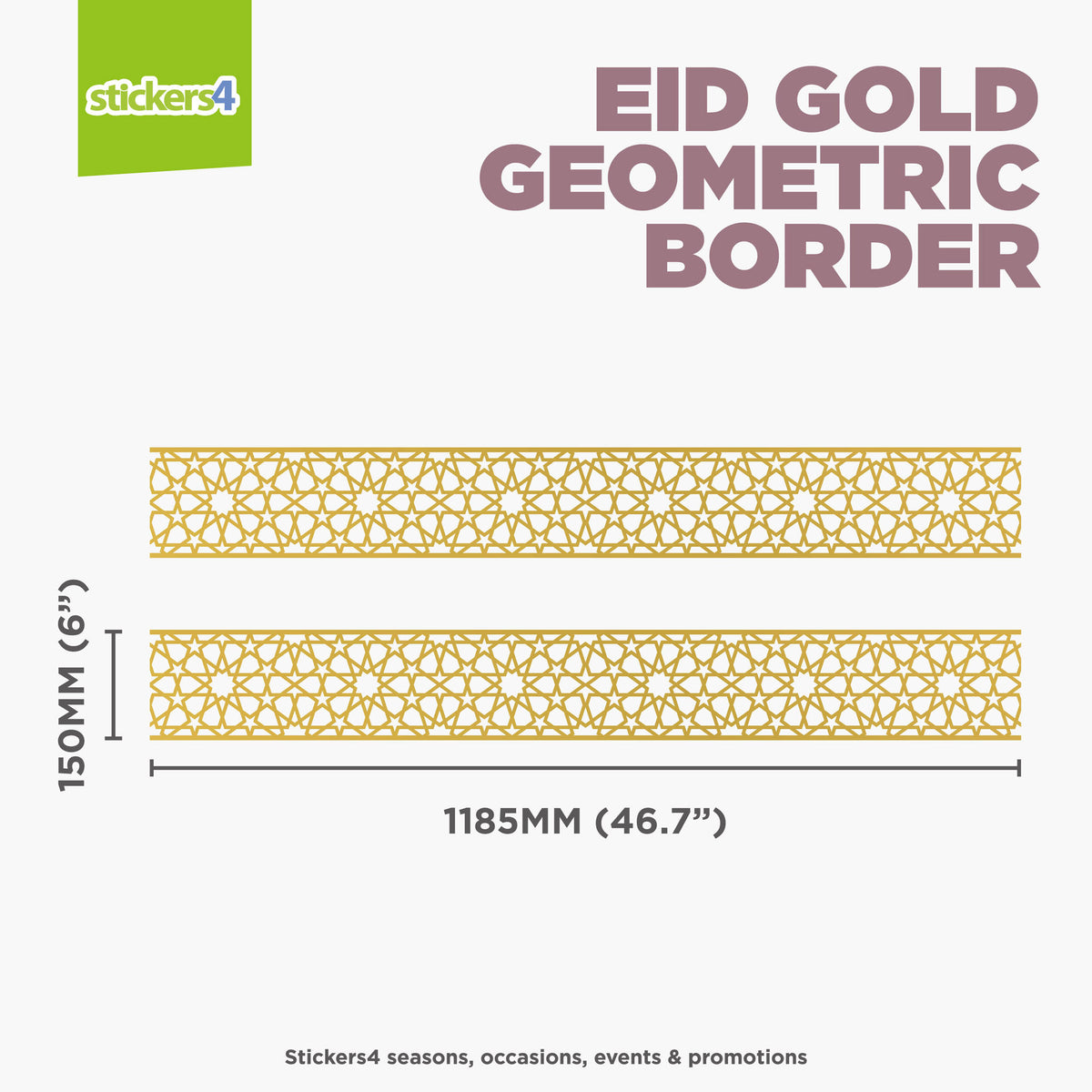 Eid Geometric Border Window Sticker