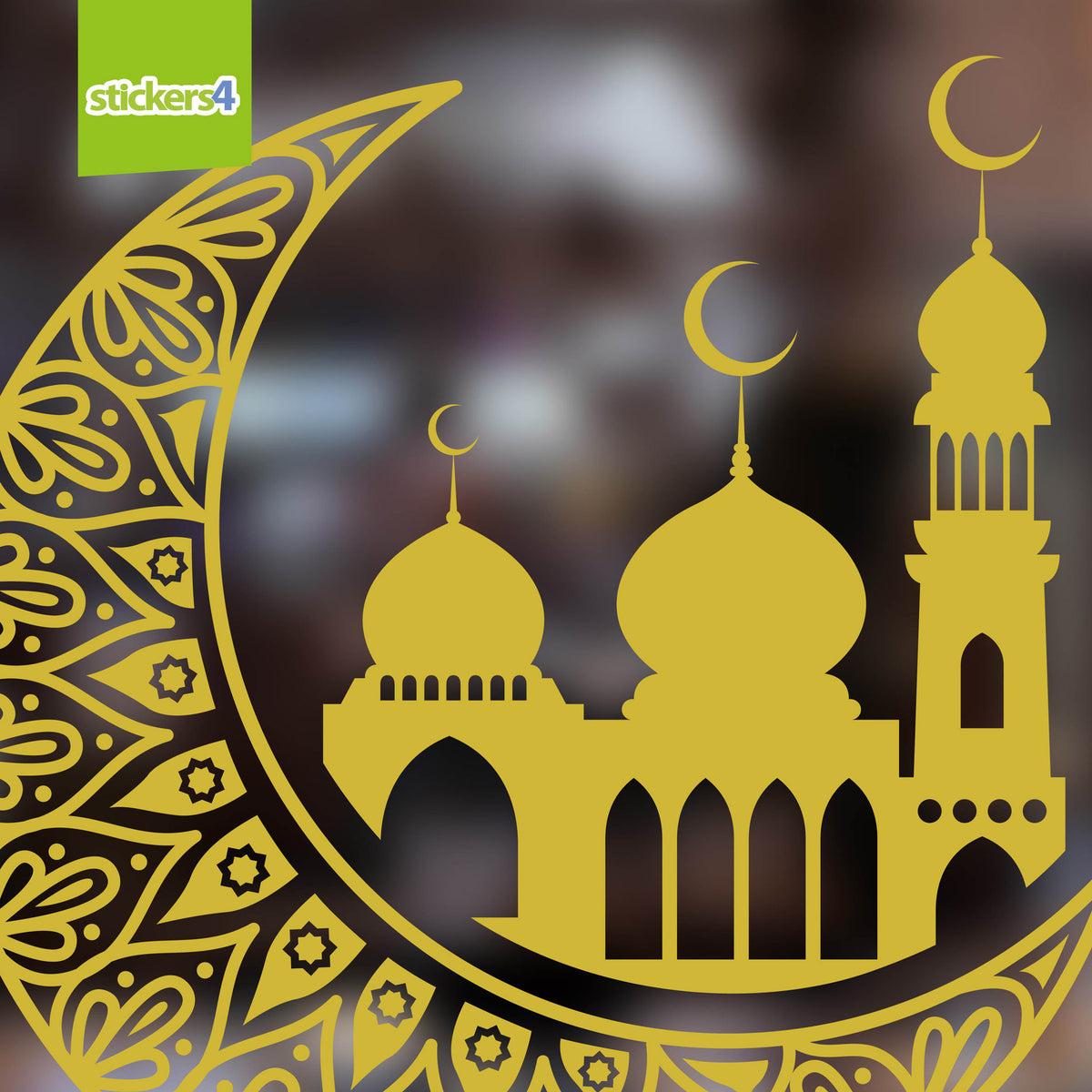 Eid Moon &amp; Lantern Window Stickers