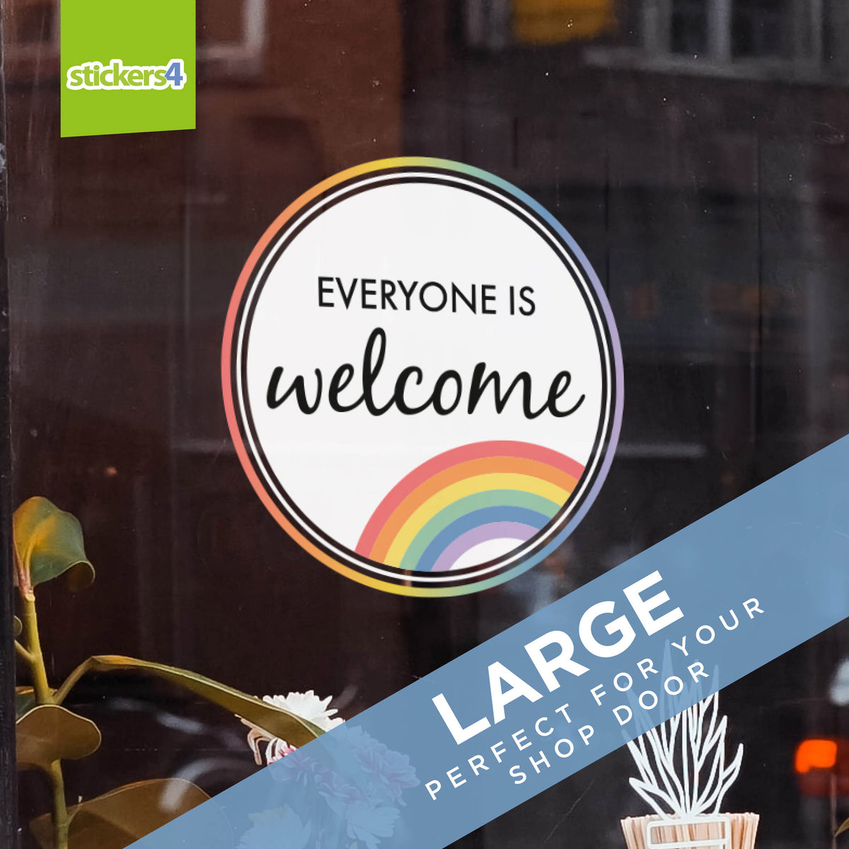 Everyone is Welcome Roundel Window Sticker