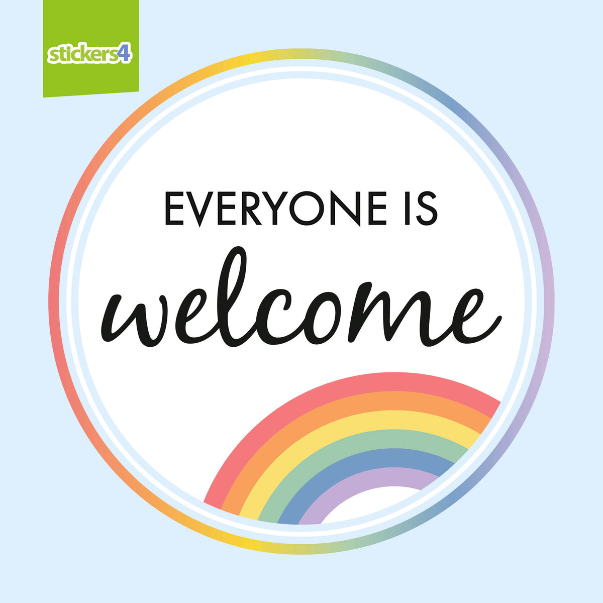 Everyone is Welcome Roundel Window Sticker