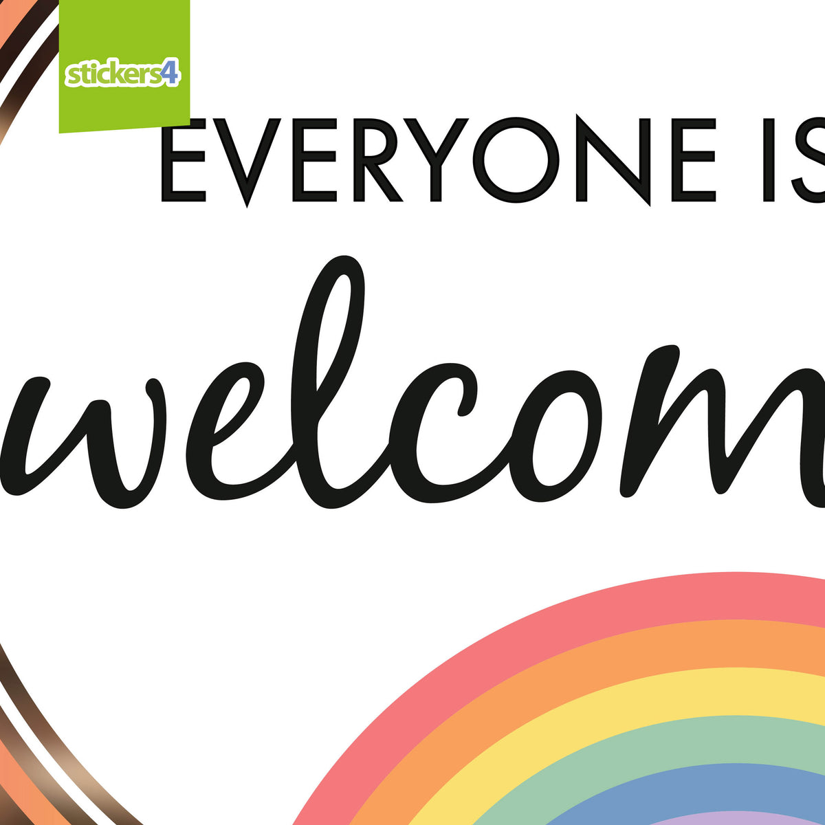 Everyone is Welcome Roundel Window Sticker