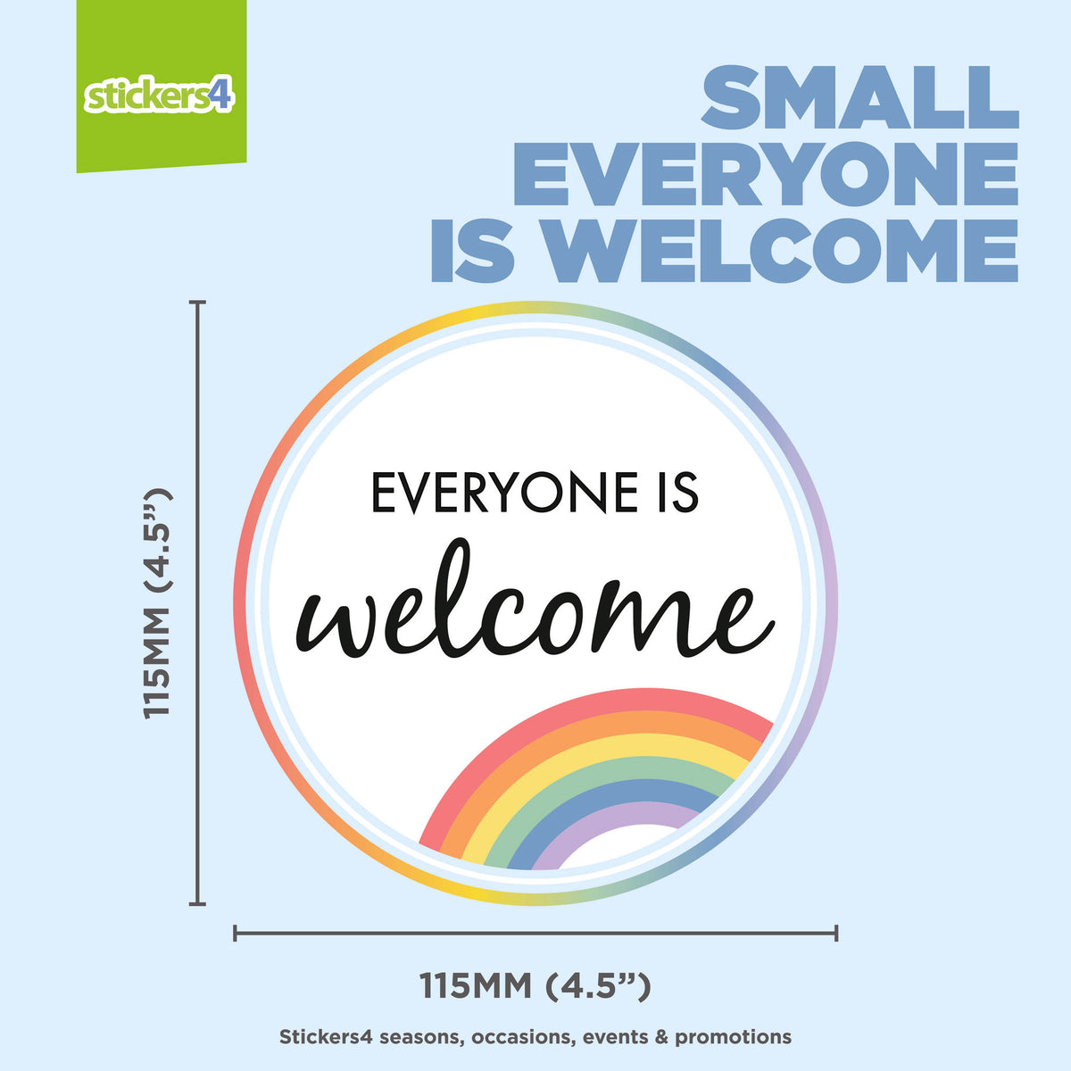 Everyone is Welcome Roundel Window Sticker
