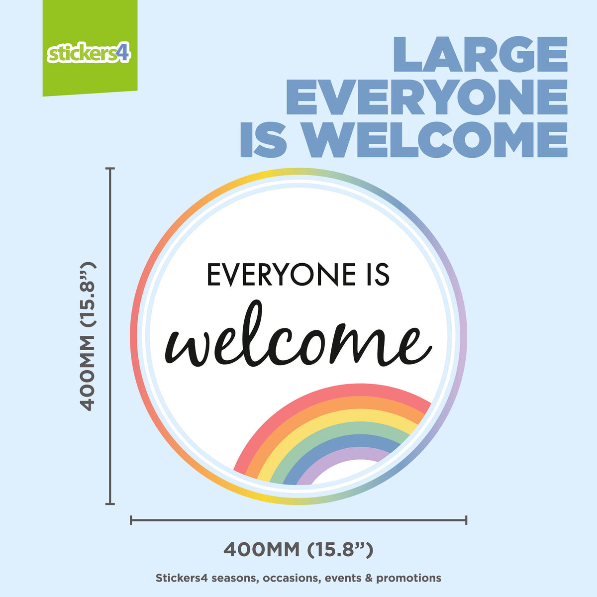 Everyone is Welcome Roundel Window Sticker