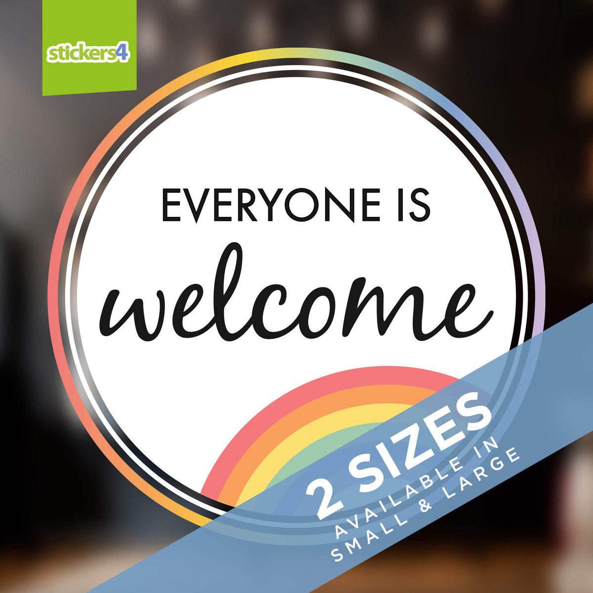 Everyone is Welcome Roundel Window Sticker