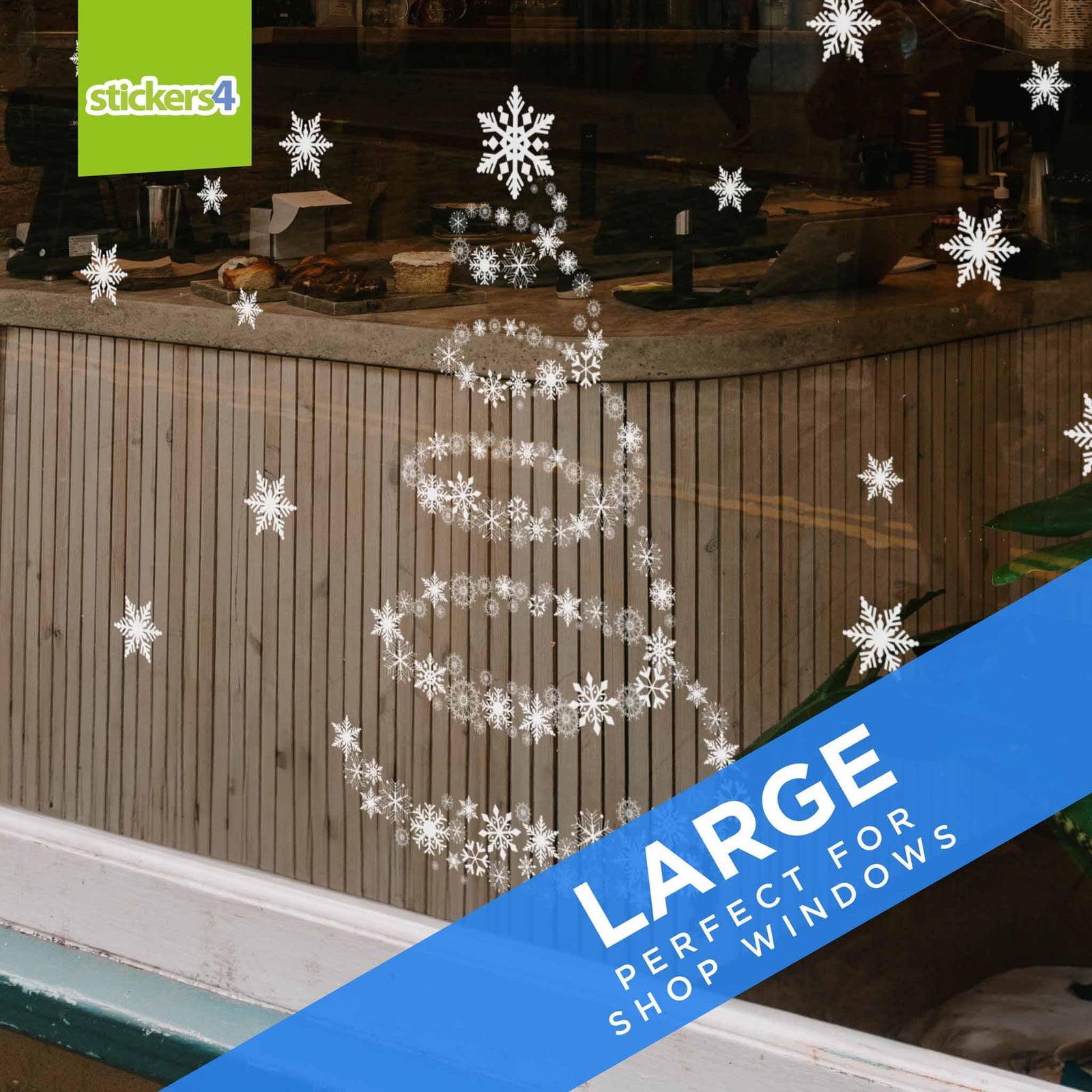 Fancy Christmas Tree Window Sticker Christmas Window Display