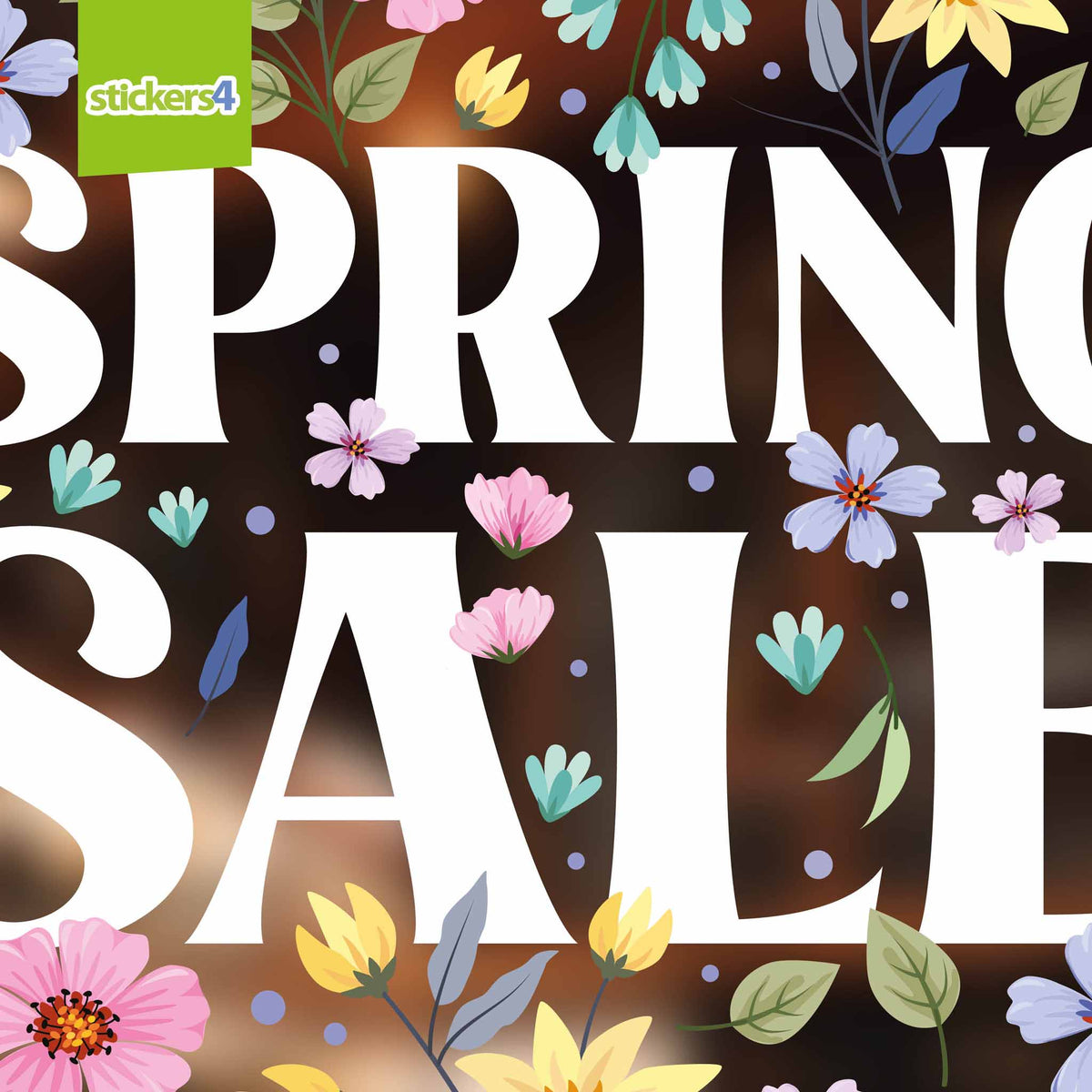 Floral Spring Sale Roundel Window Sticker