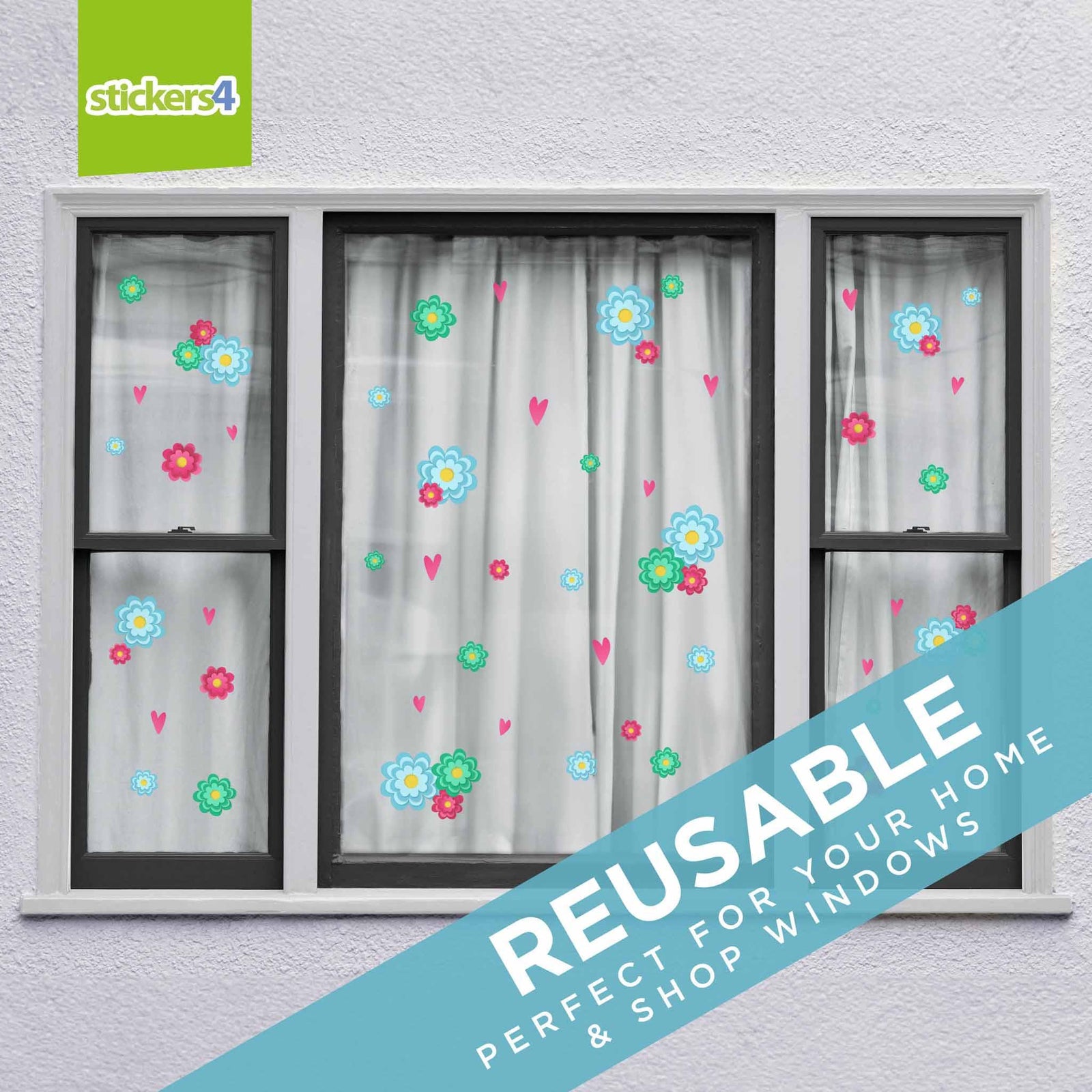 Flowers & Hearts Pack Spring Window Display