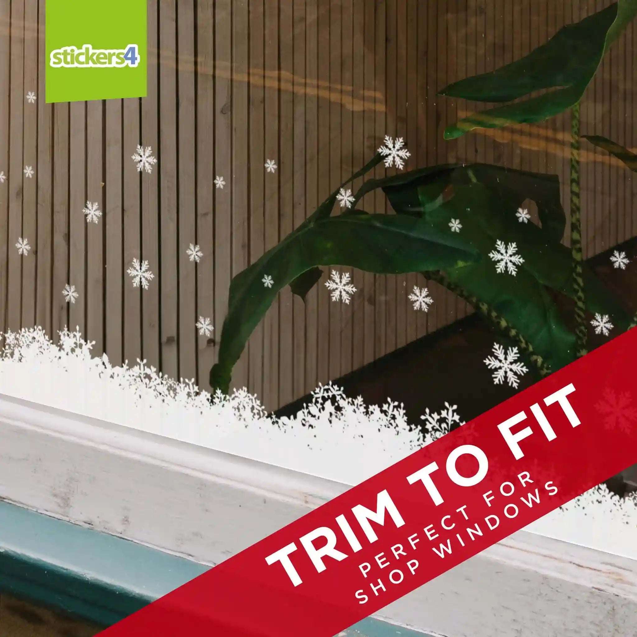 Window Sticker Frost Snow Fluffy Snow Effect Christmas Window Border Sticker