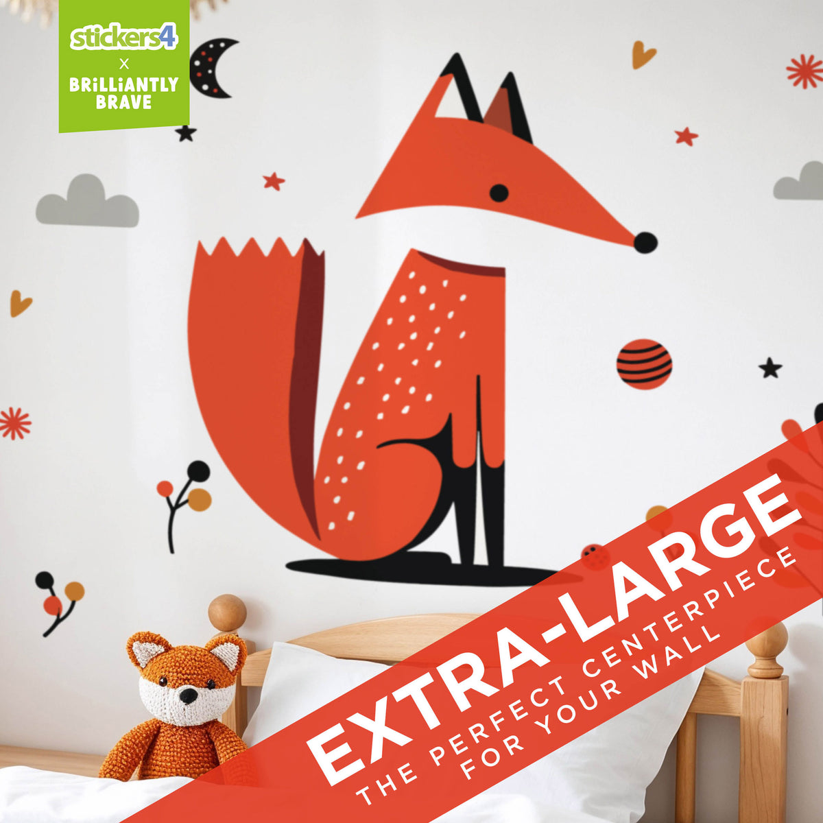 Brilliantly Brave Fox Wall Sticker
