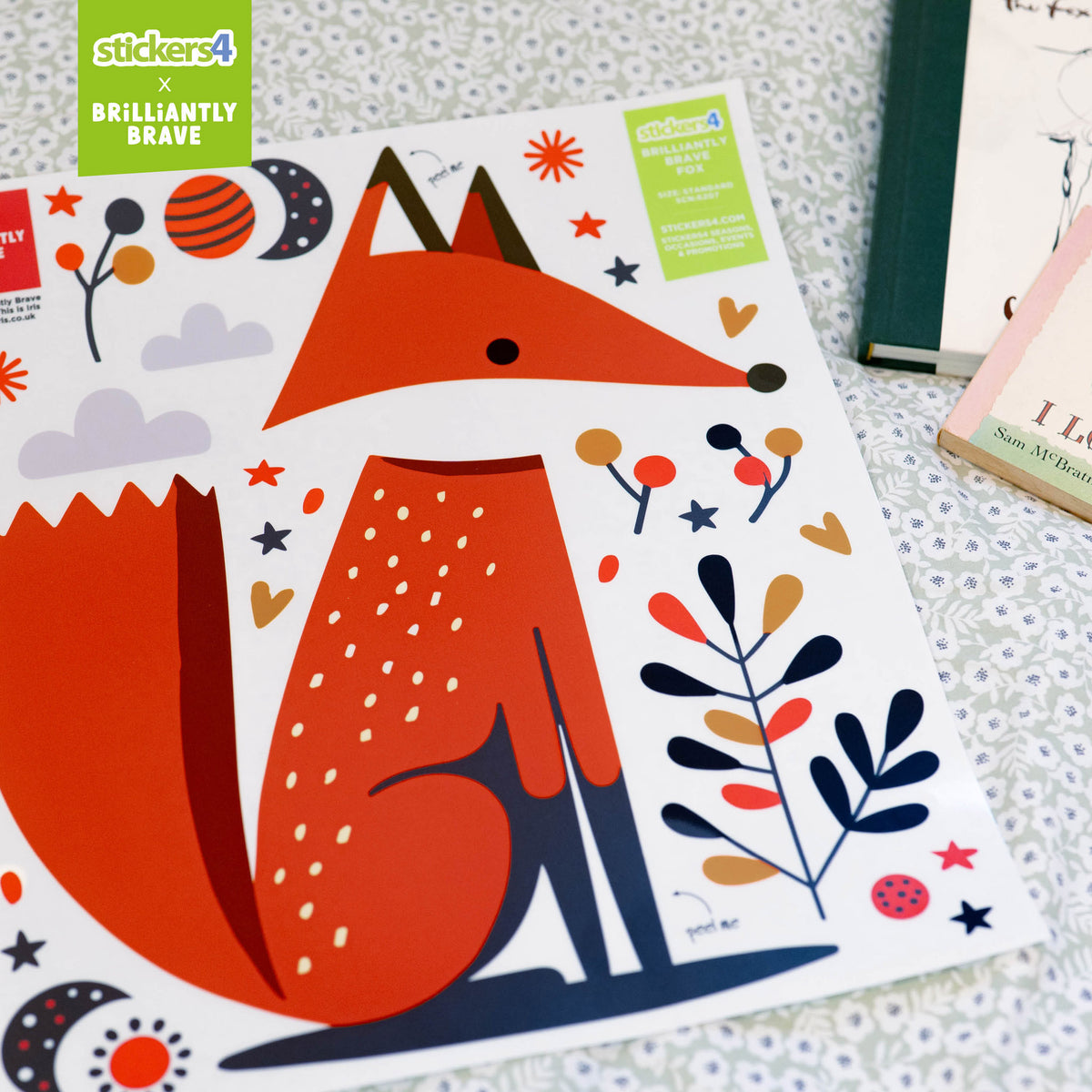 Brilliantly Brave Fox Wall Sticker
