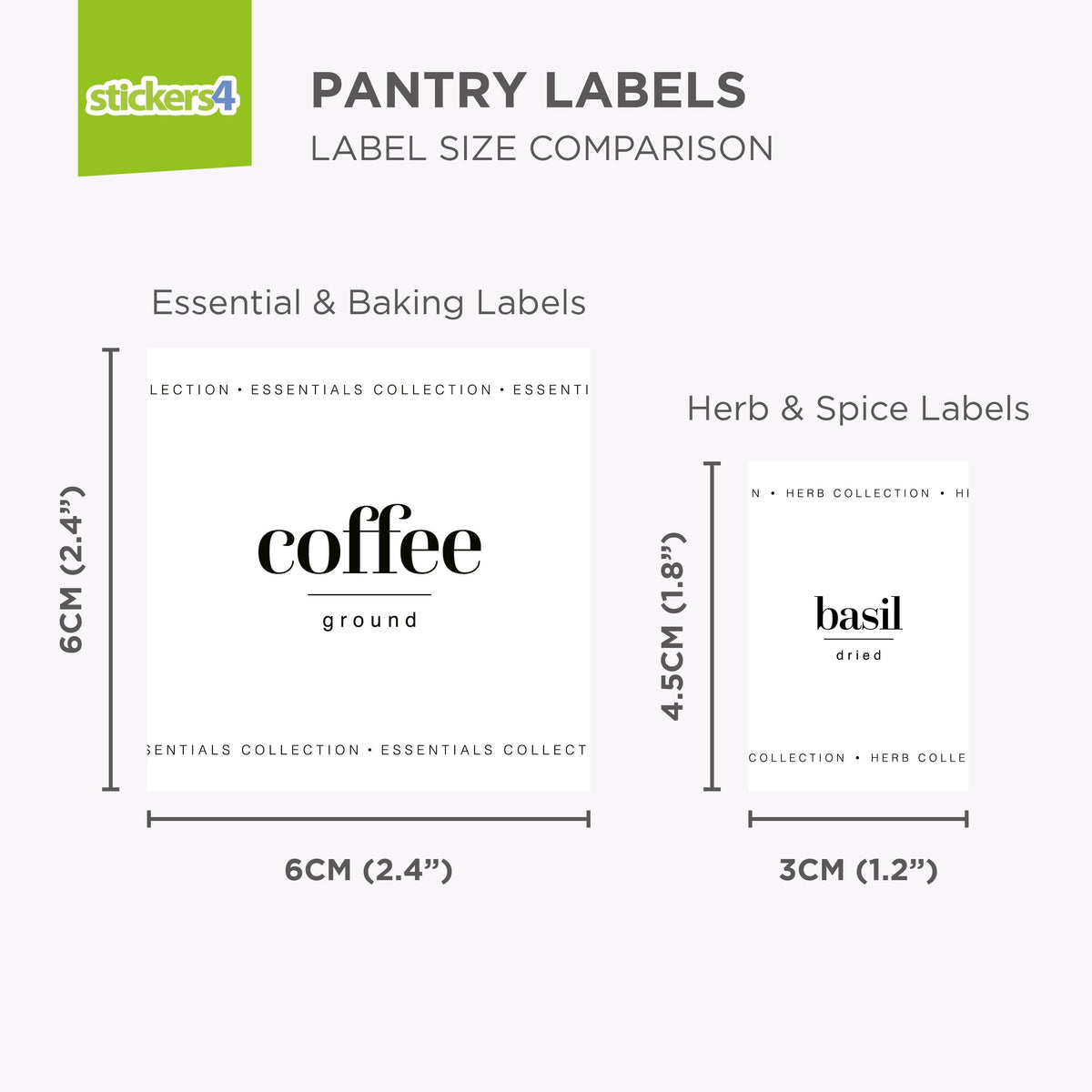 288 Pantry Labels - Full Collection Kitchen Labels Home Organisation