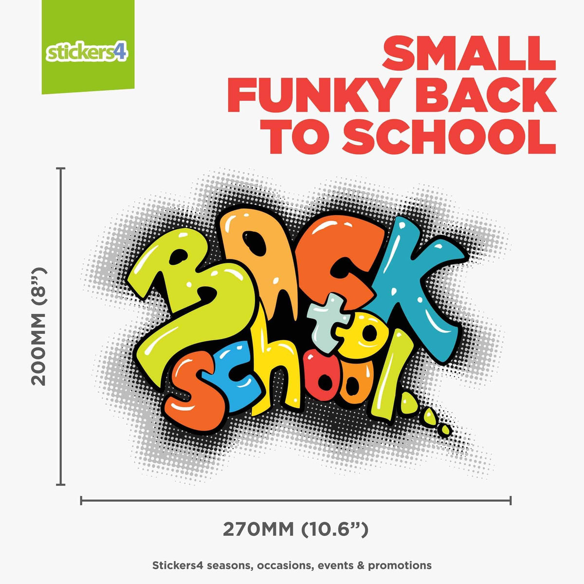 Funky Back to School Window Decal Retail Window Display