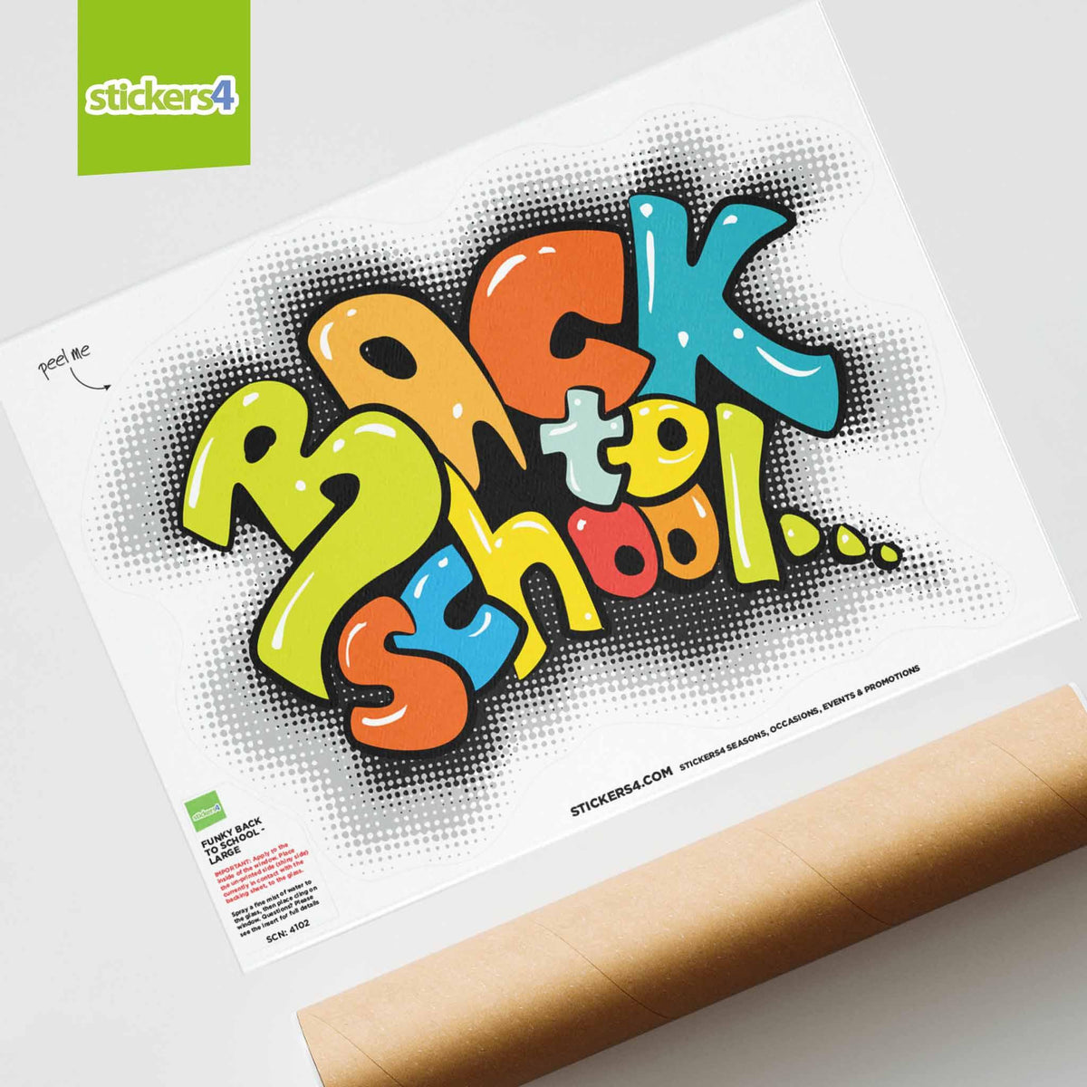 Funky Back to School Window Decal Retail Window Display