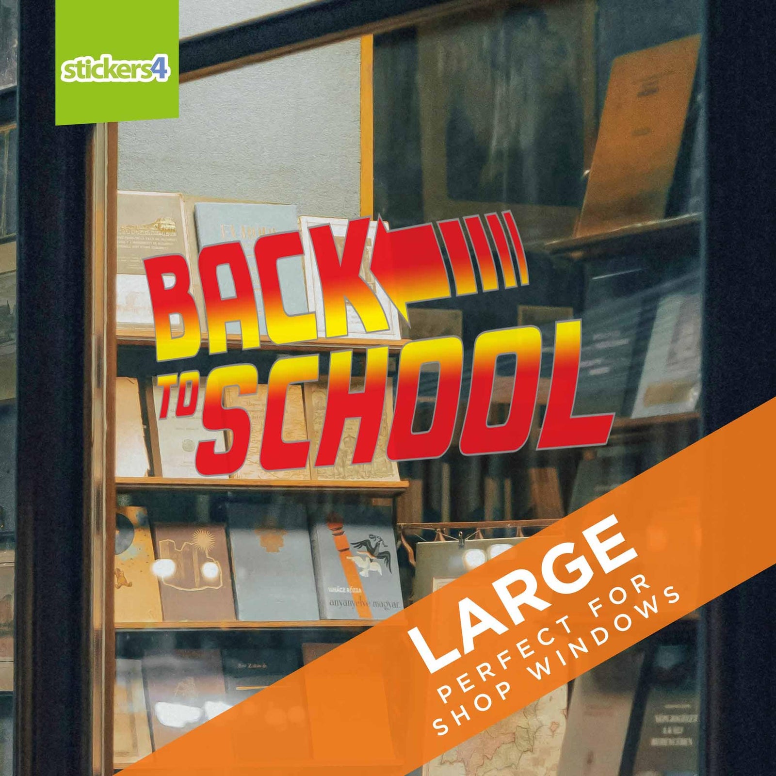 Futuristic Back to School Window Cling Retail Window Display