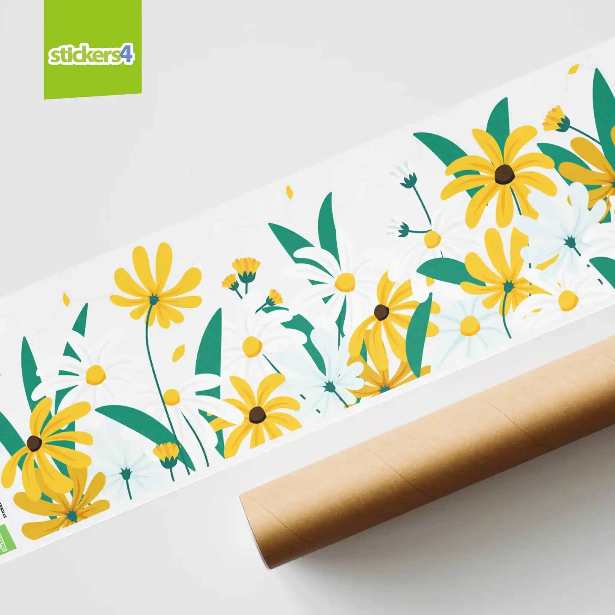 Garden Flower Border Window Cling Sticker | Spring Display