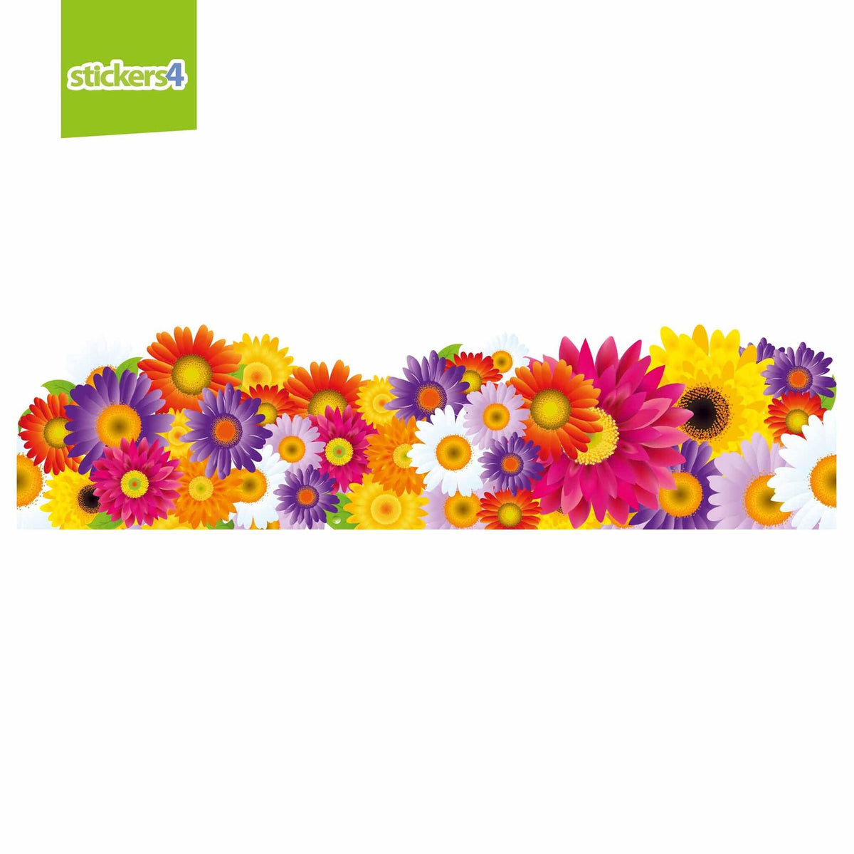 Gerbera Border Window Cling Sticker Seasonal Window Display