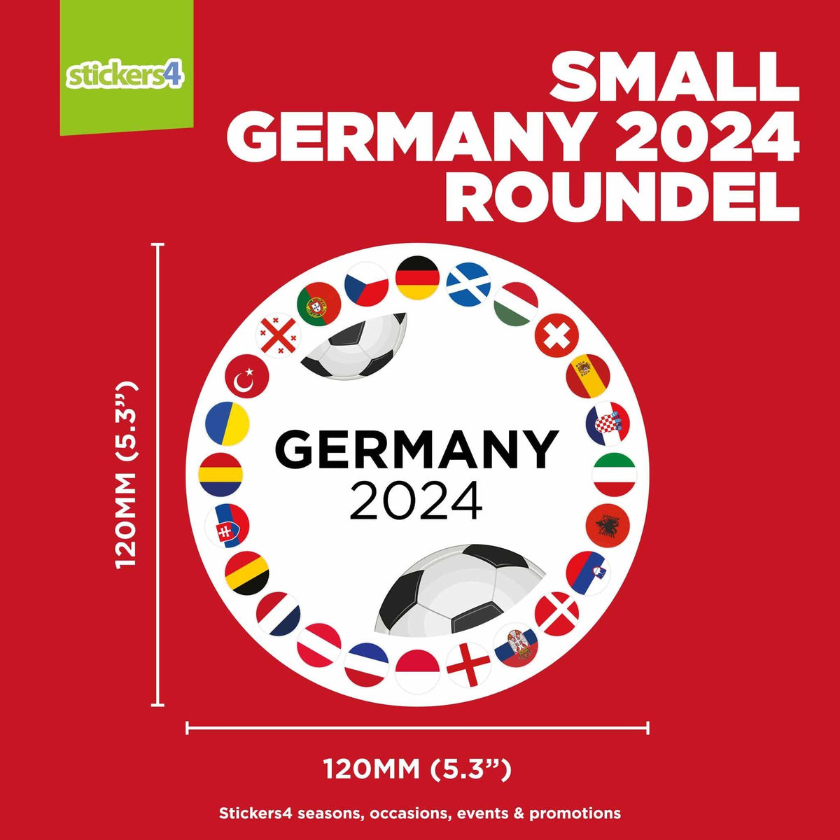 Germany 2024 Roundel Window Sticker Events