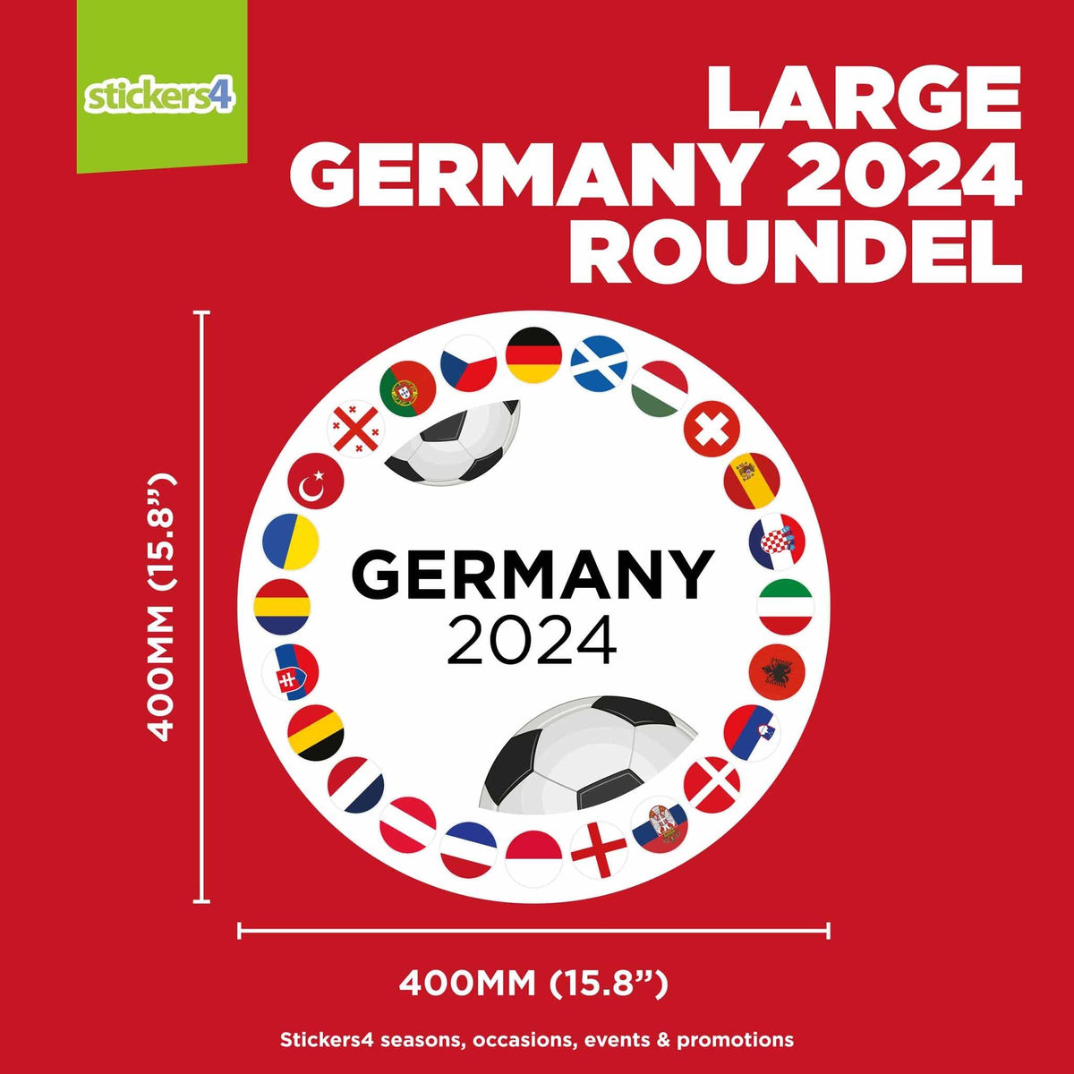 Germany 2024 Roundel Window Sticker Events