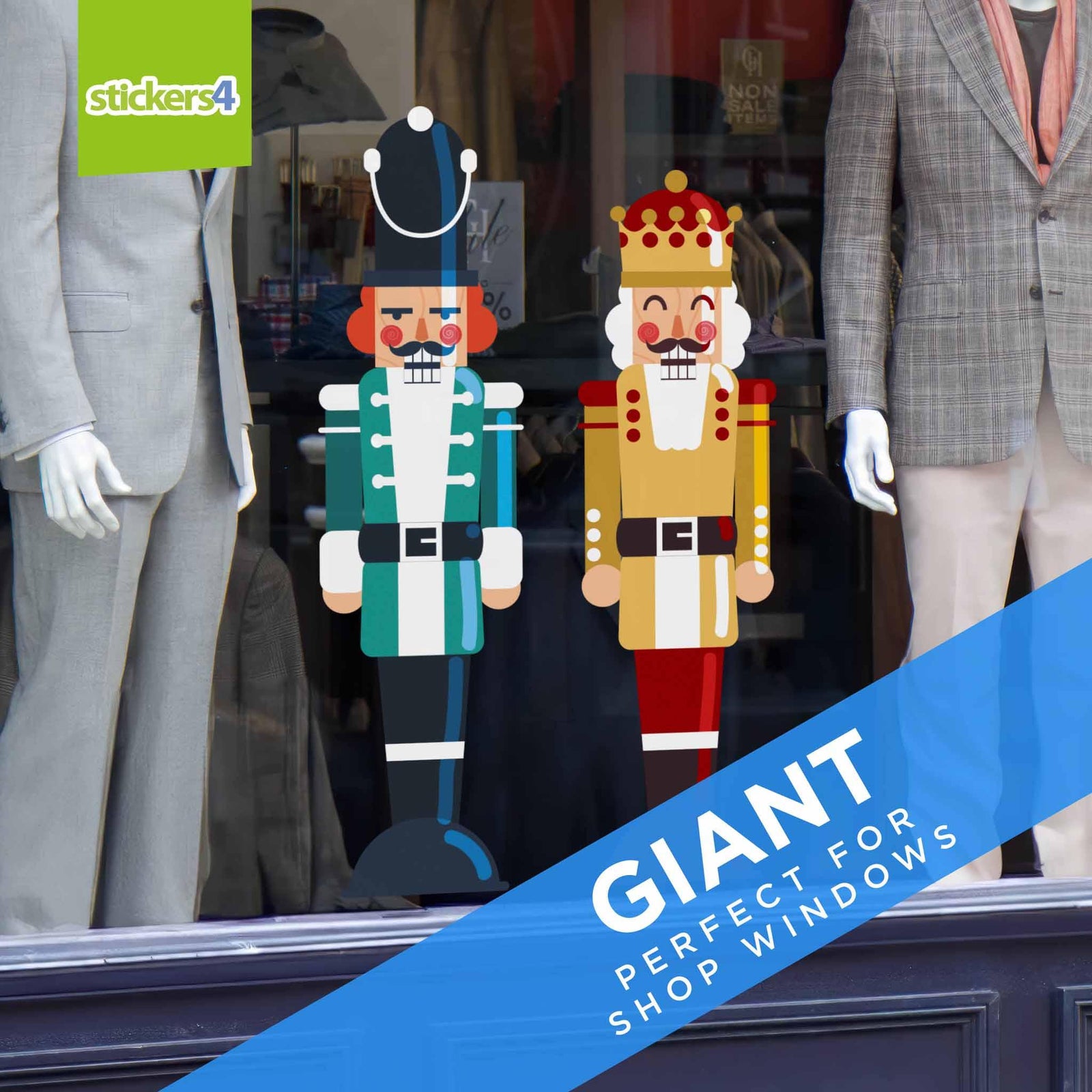 GIANT Christmas Nutcracker Soldiers Christmas Window Stickers Christmas Window Display