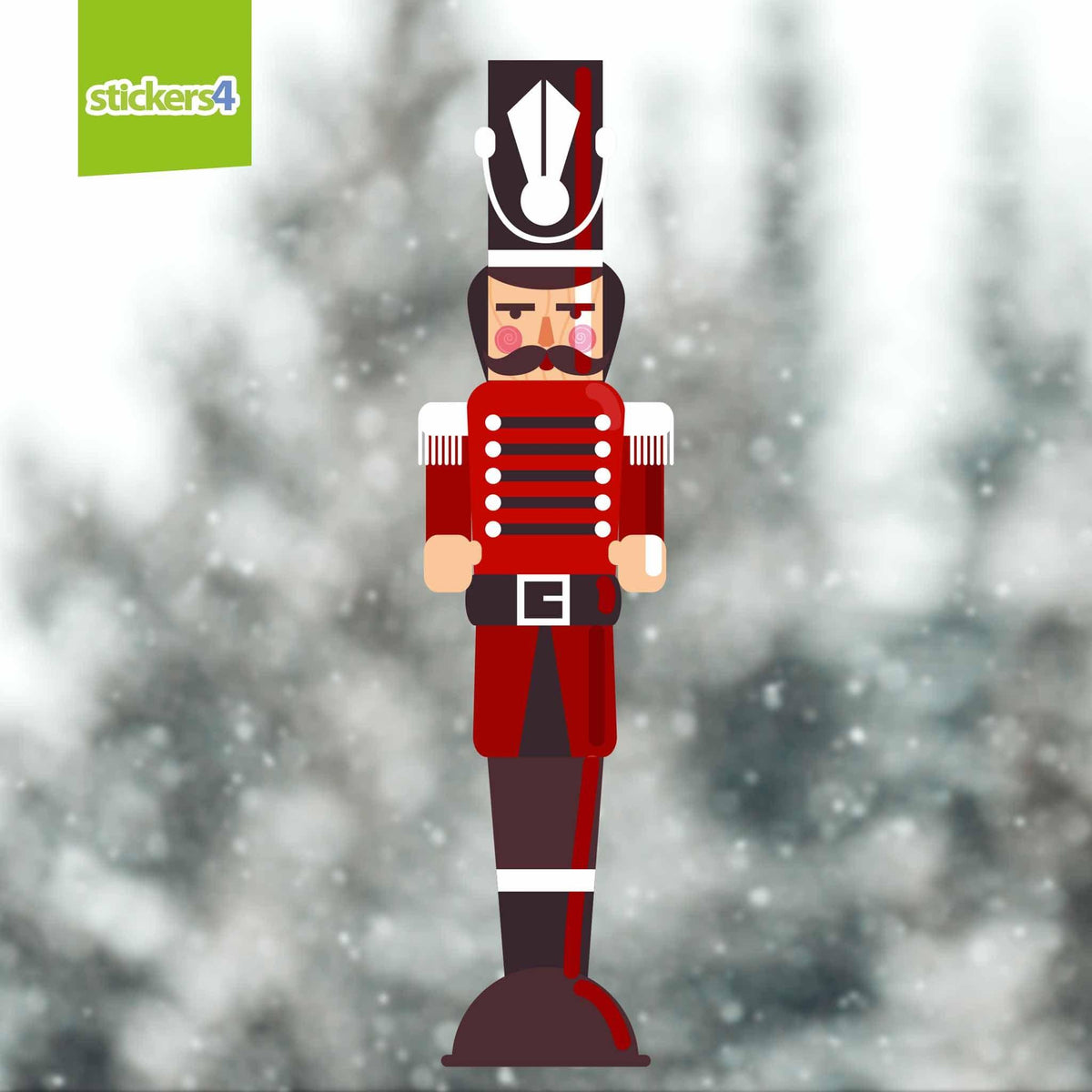 GIANT Christmas Nutcracker Soldiers Christmas Window Stickers