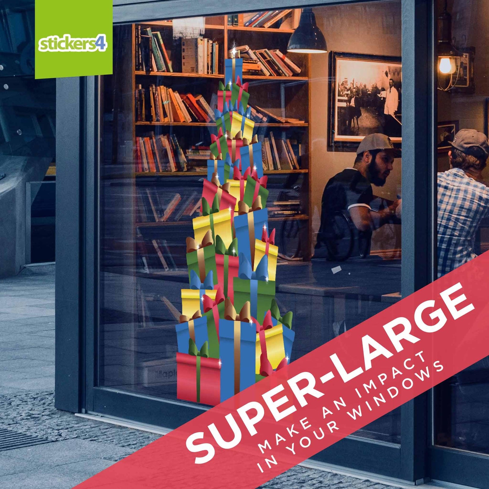 Gift Tree Christmas Window Display